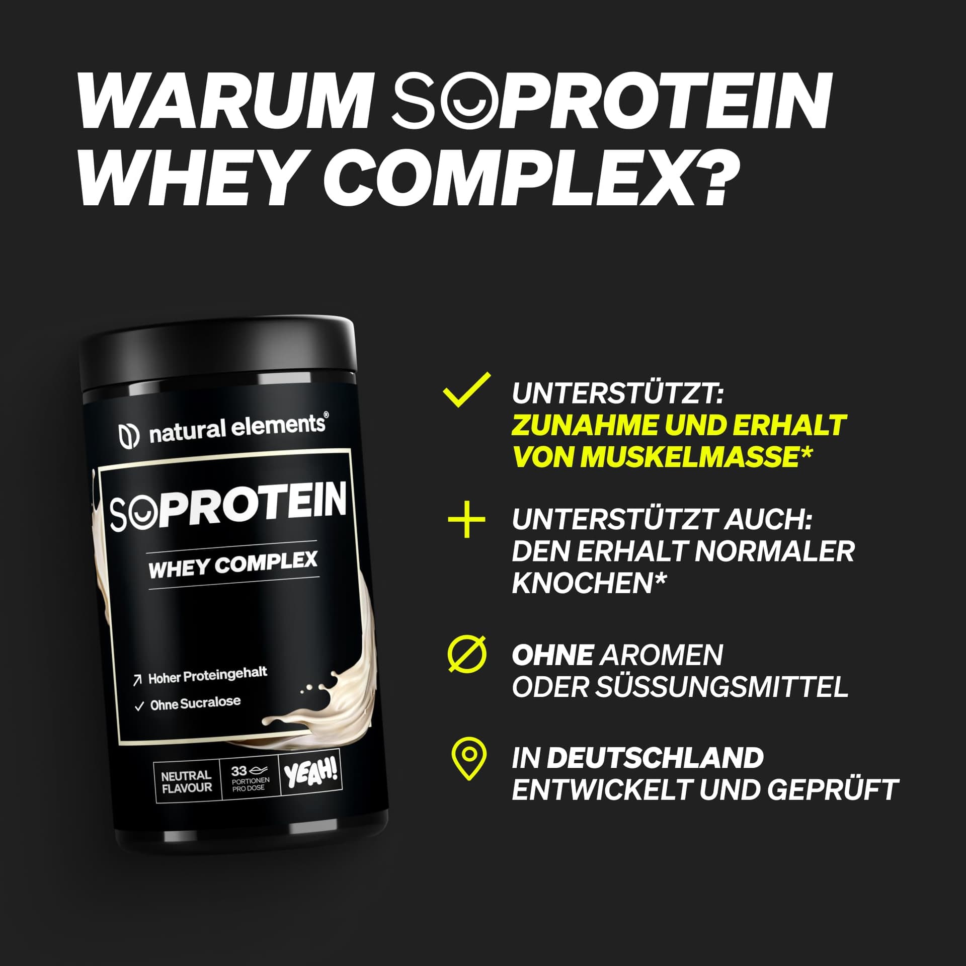 Natural Elements Whey Protein Pulver – Bild 4