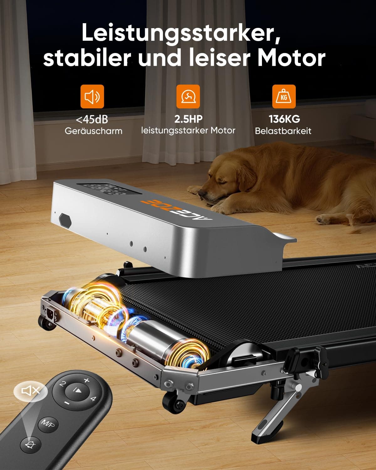 Acezoe 6 in 1 laufband für zuhause klappbar,Walking Pad mit – Bild 7