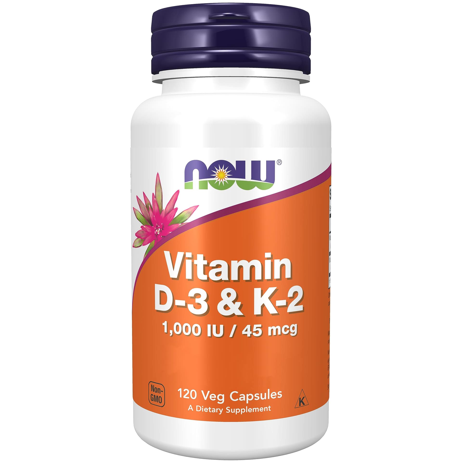 NOW Foods, Vitamin D3 & K2, 1,000IU, 120 Capsules