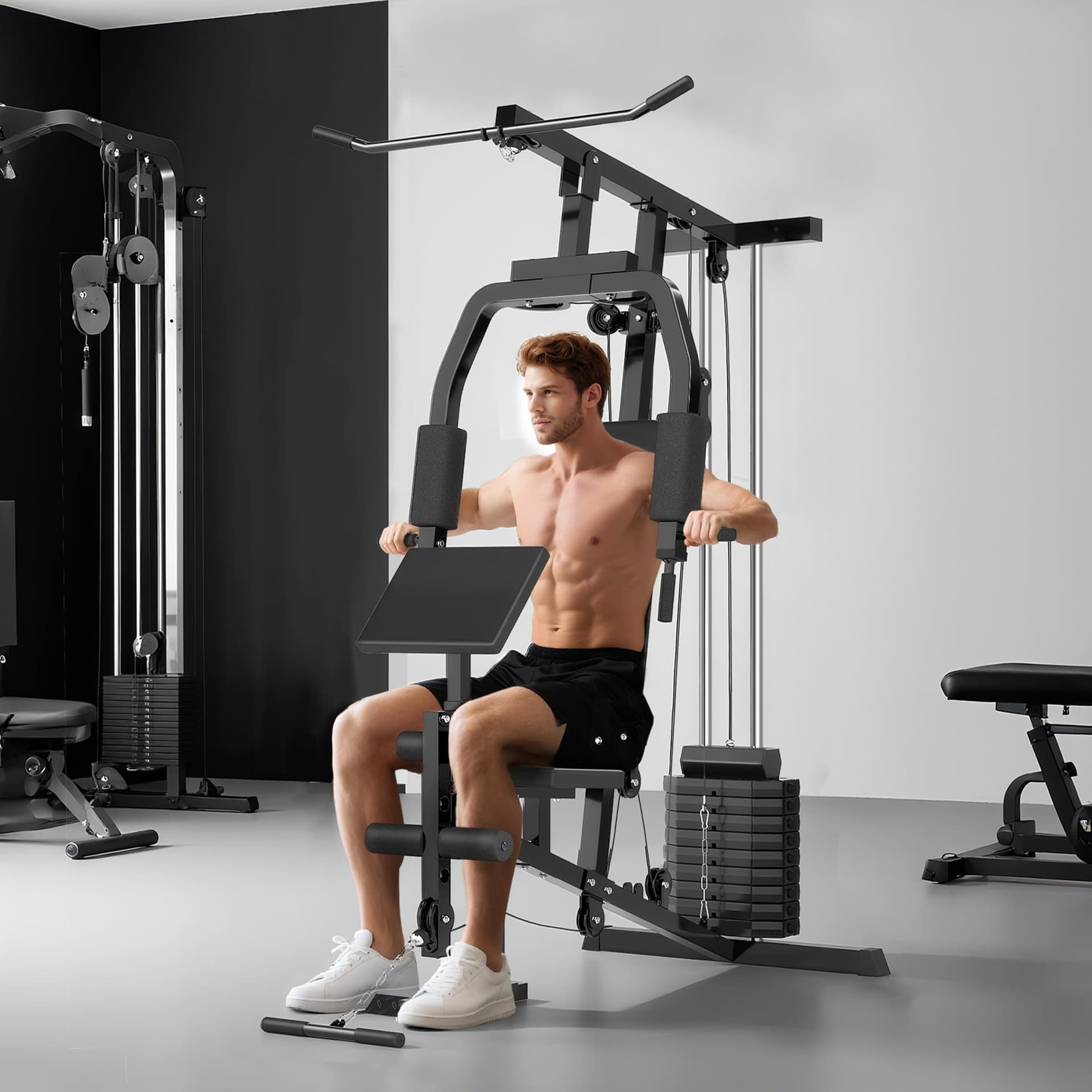 HOMCOM Kraftstation für Zuhause Fitnessstation mit – Bild 2