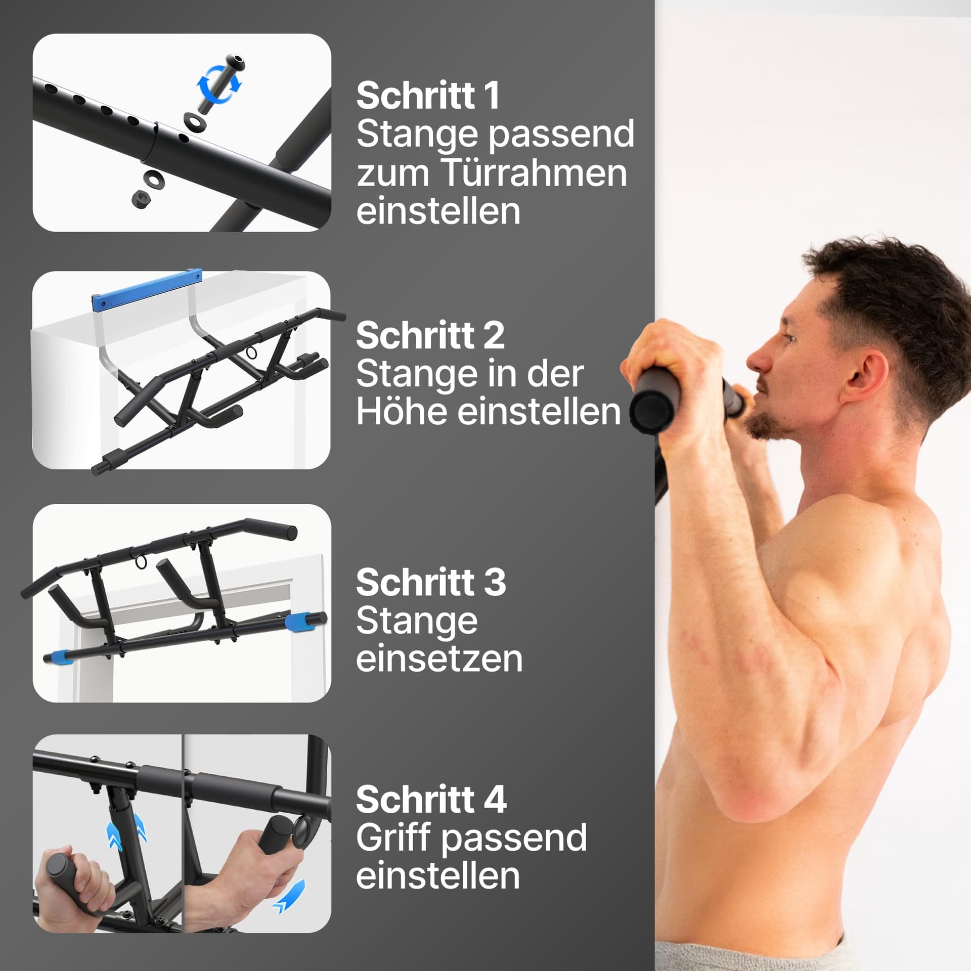 NEOLYMP Premium Klimmzugstange Türrahmen – Bild 3