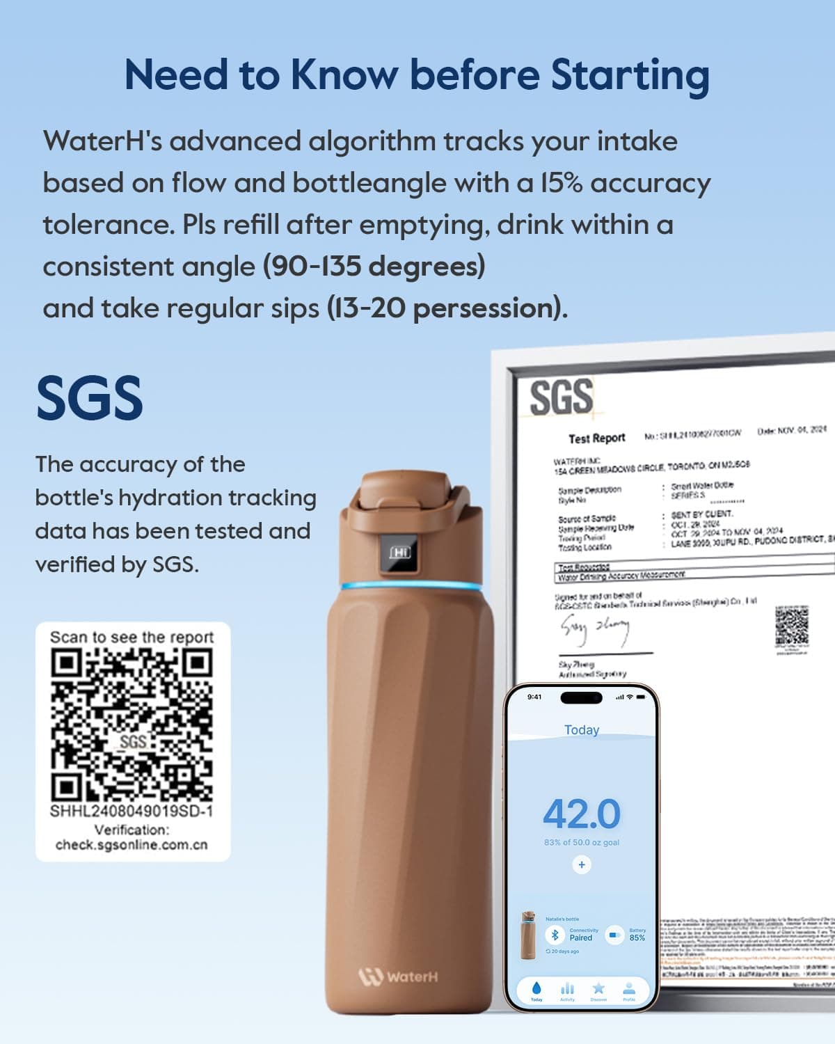 WATERH BOOST Smart Water Bottle with Reminder & Tracker – Bild 6
