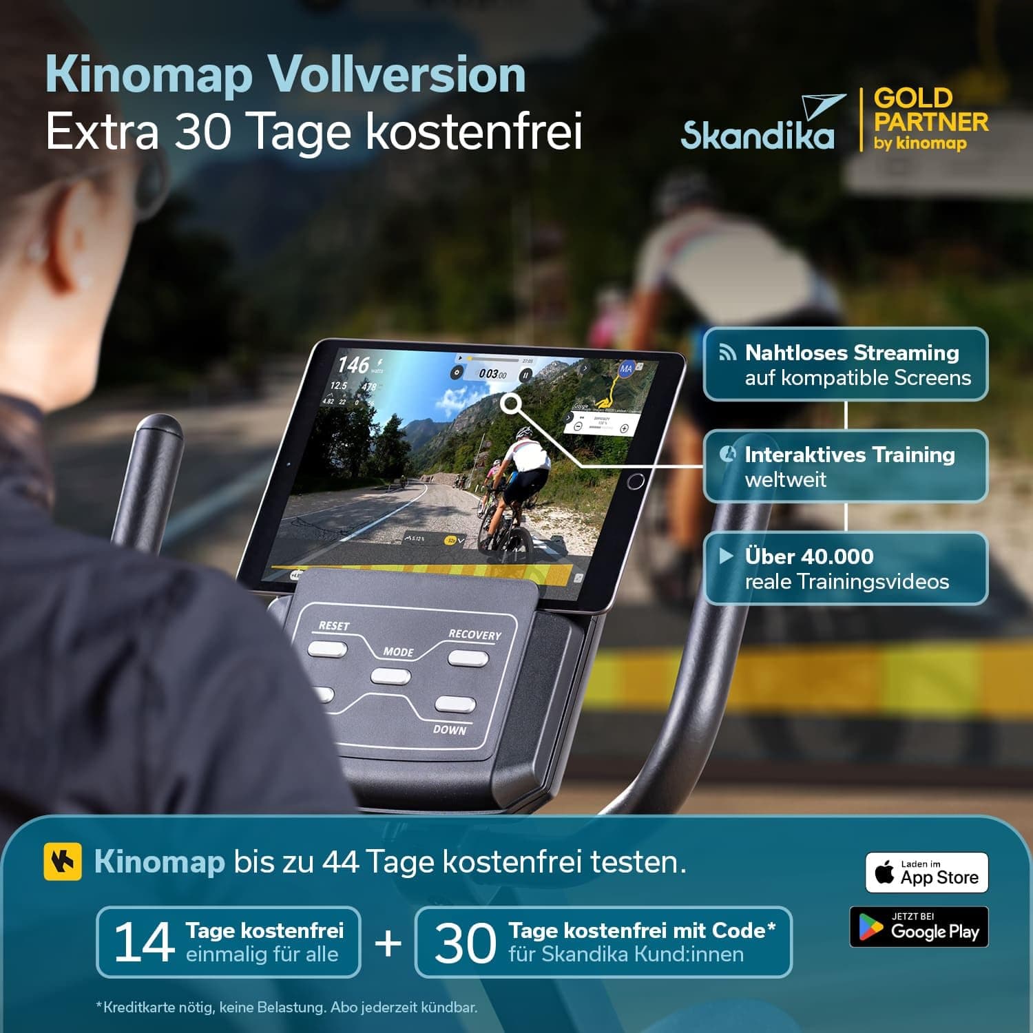Skandika Liege-Ergometer Cykling P8-H Comfort – Bild 5