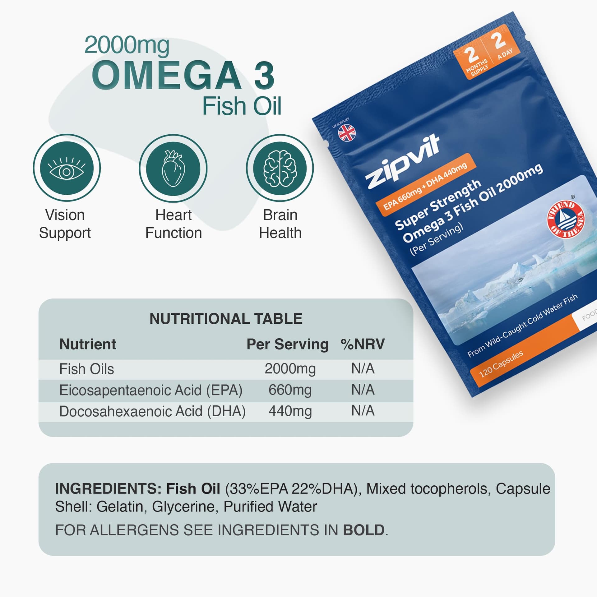 Zipvit Omega 3 Fish Oil 2000mg – Bild 7