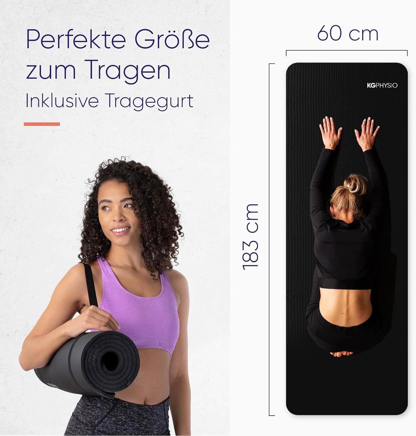 KG PHYSIO Yogamatte Rutschfest & Gepolstert – Bild 7