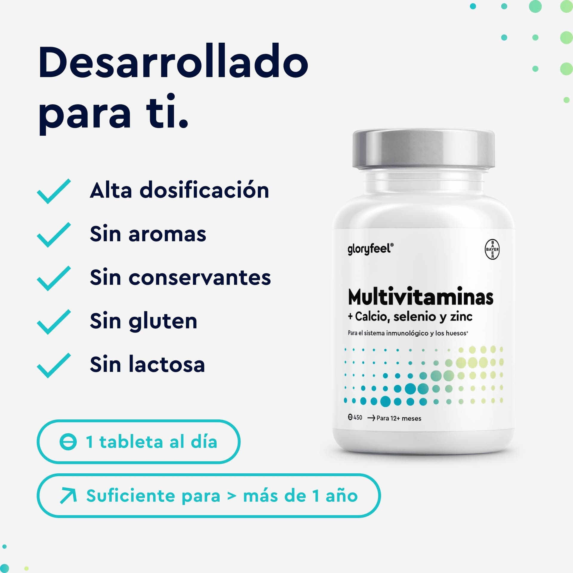 Gloryfeel Multivitamin Hochdosiert - 450 Tabletten – Bild 5