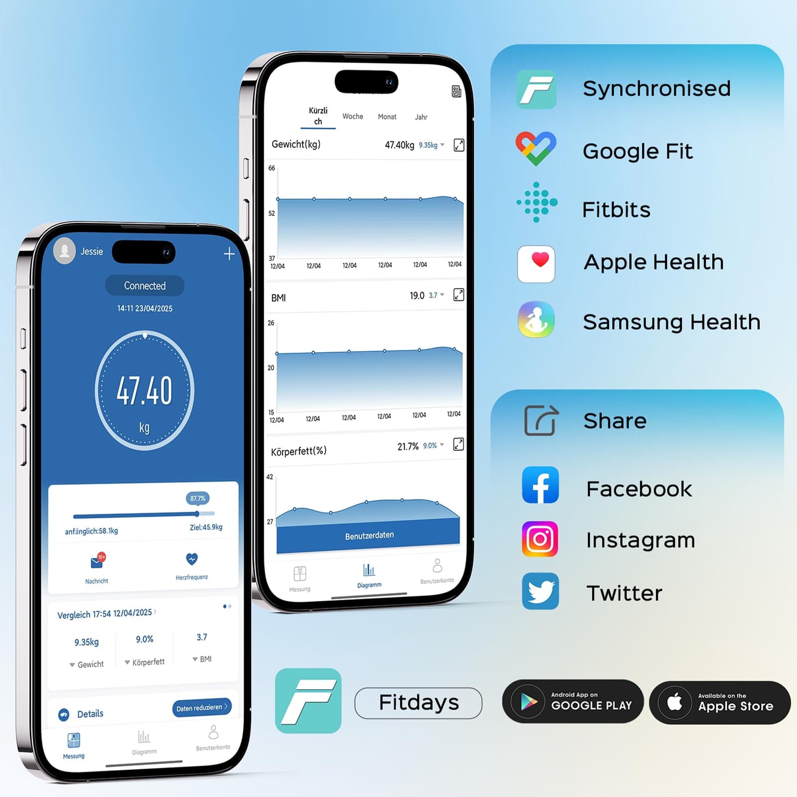 Lepulse Bilancia Pesapersone Digitale con App Bluetooth – Bild 8
