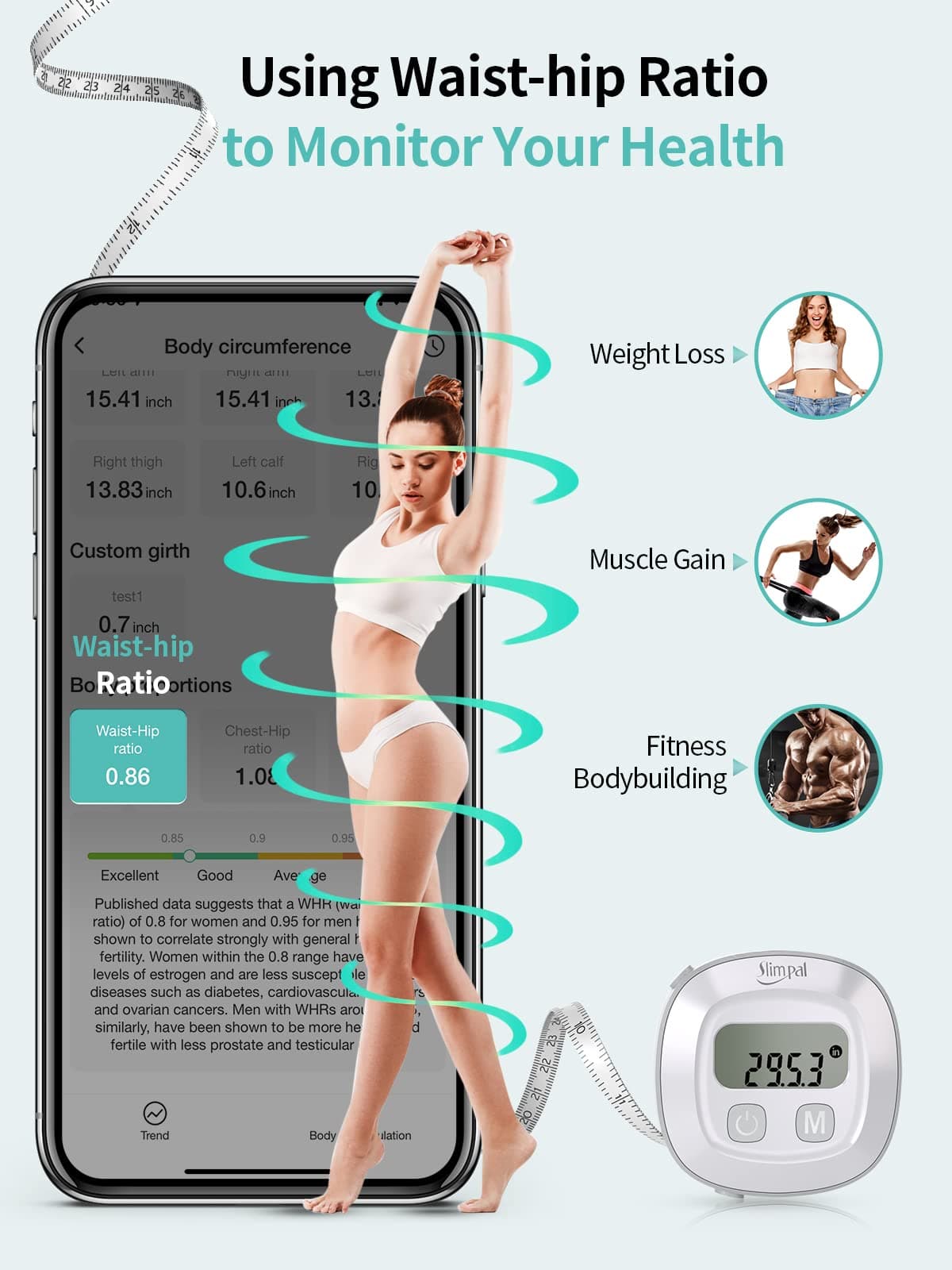 Slimpal Smart Körpermaßband – Bild 4
