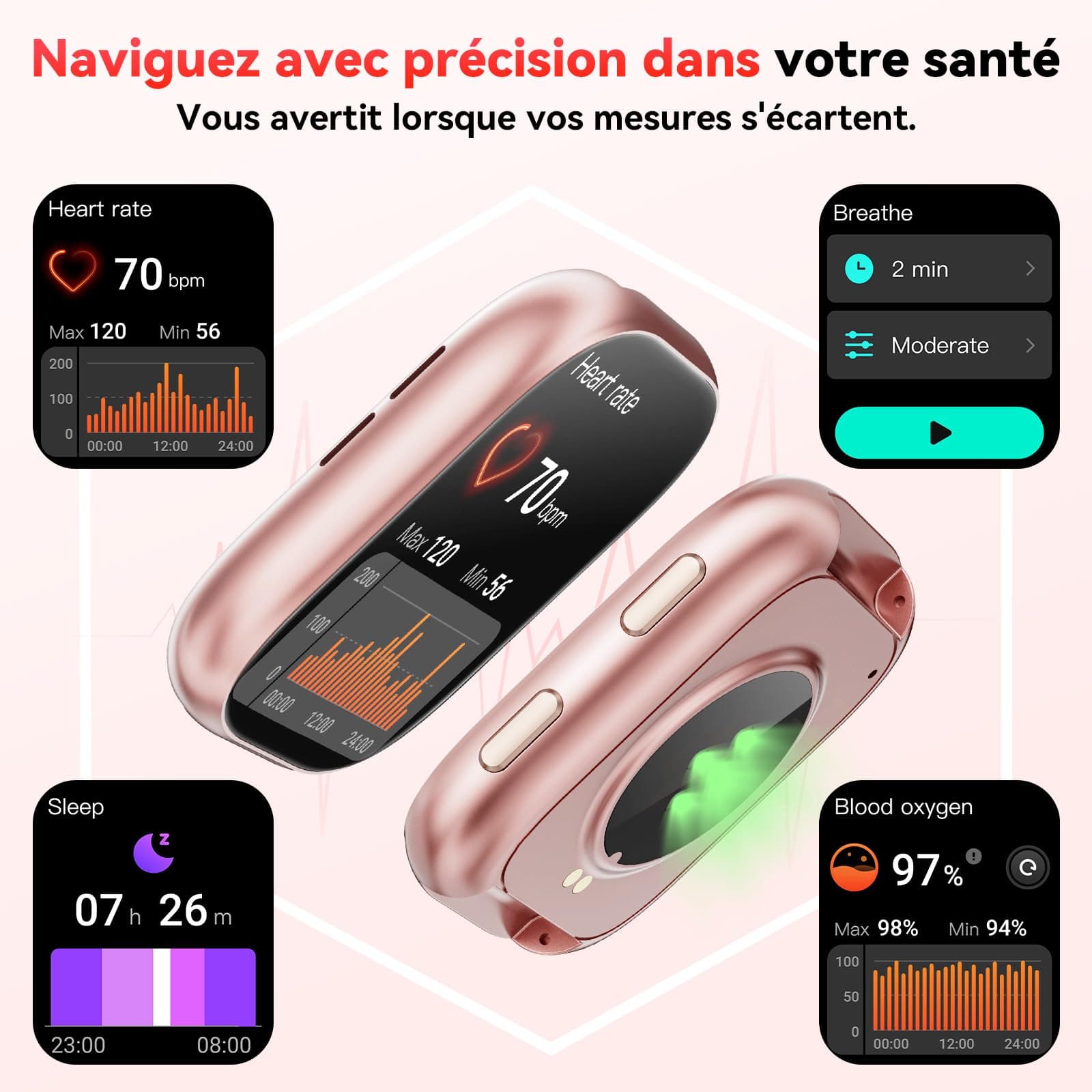 Mingtawn Smartwatch Damen Herren – Bild 4