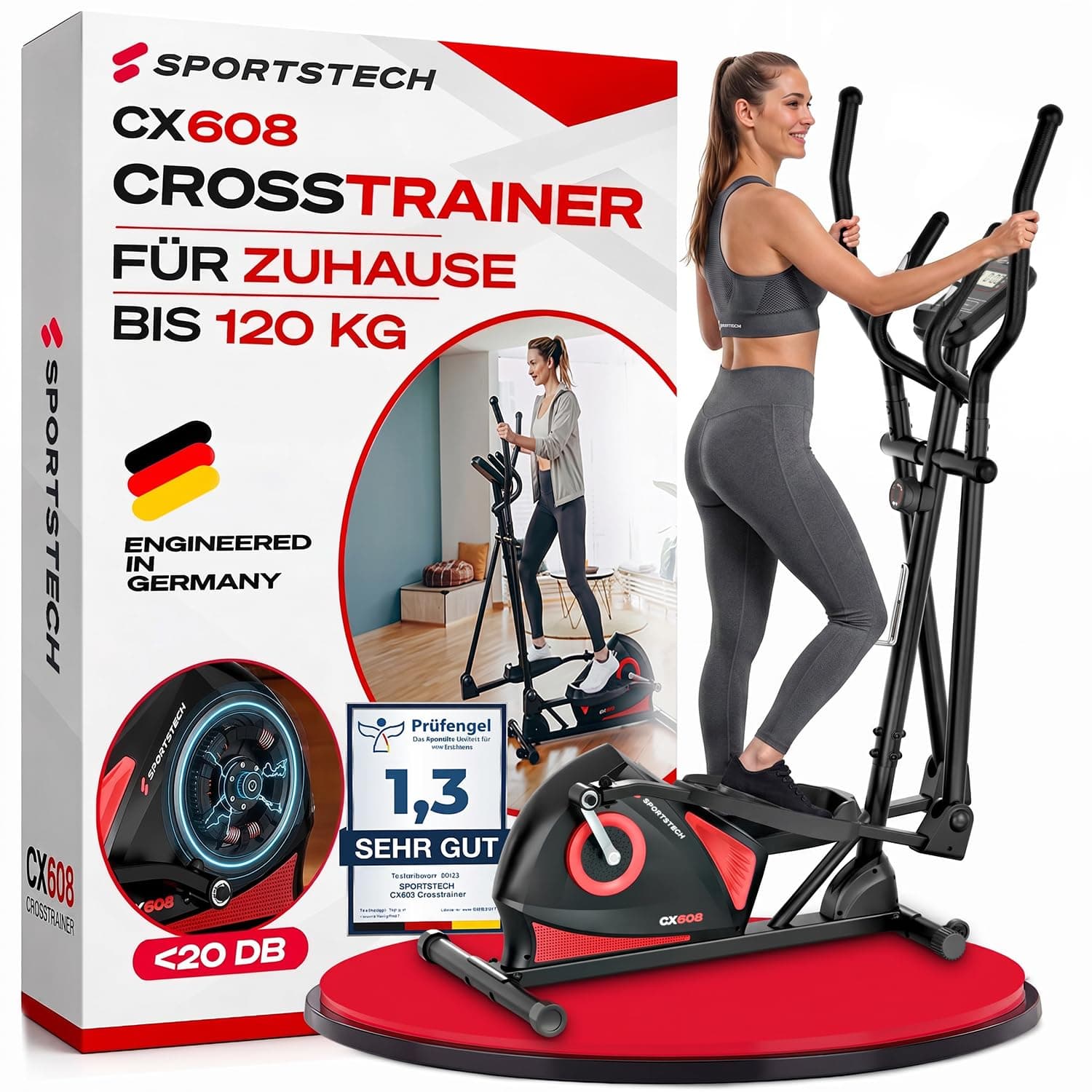 Sportstech CX608 Crosstrainer für Zuhause