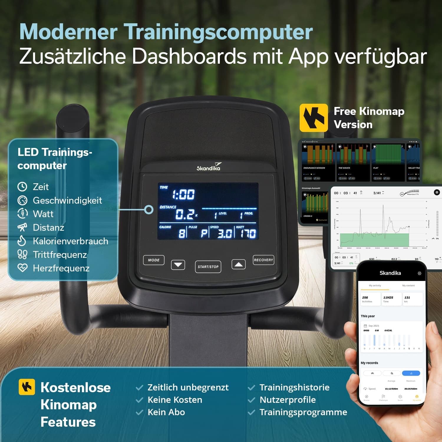 Skandika Crosstrainer für Zuhause Carbon P23-S – Bild 5