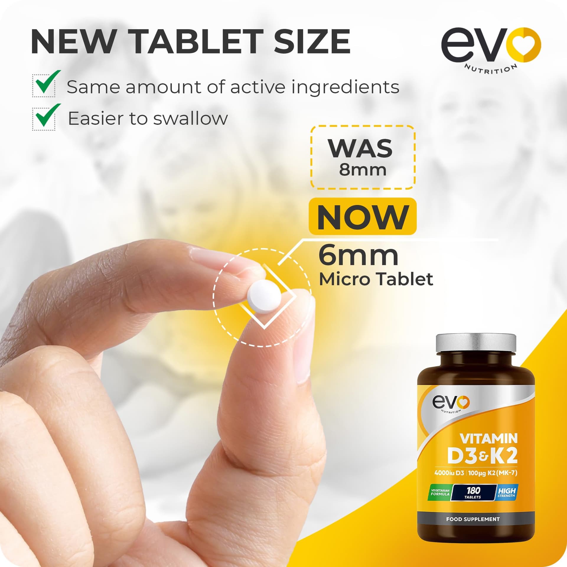 EVO NUTRITION Vitamin D3 4000iu & Vitamin K2 100ug (MK7) |180 D K – Bild 5