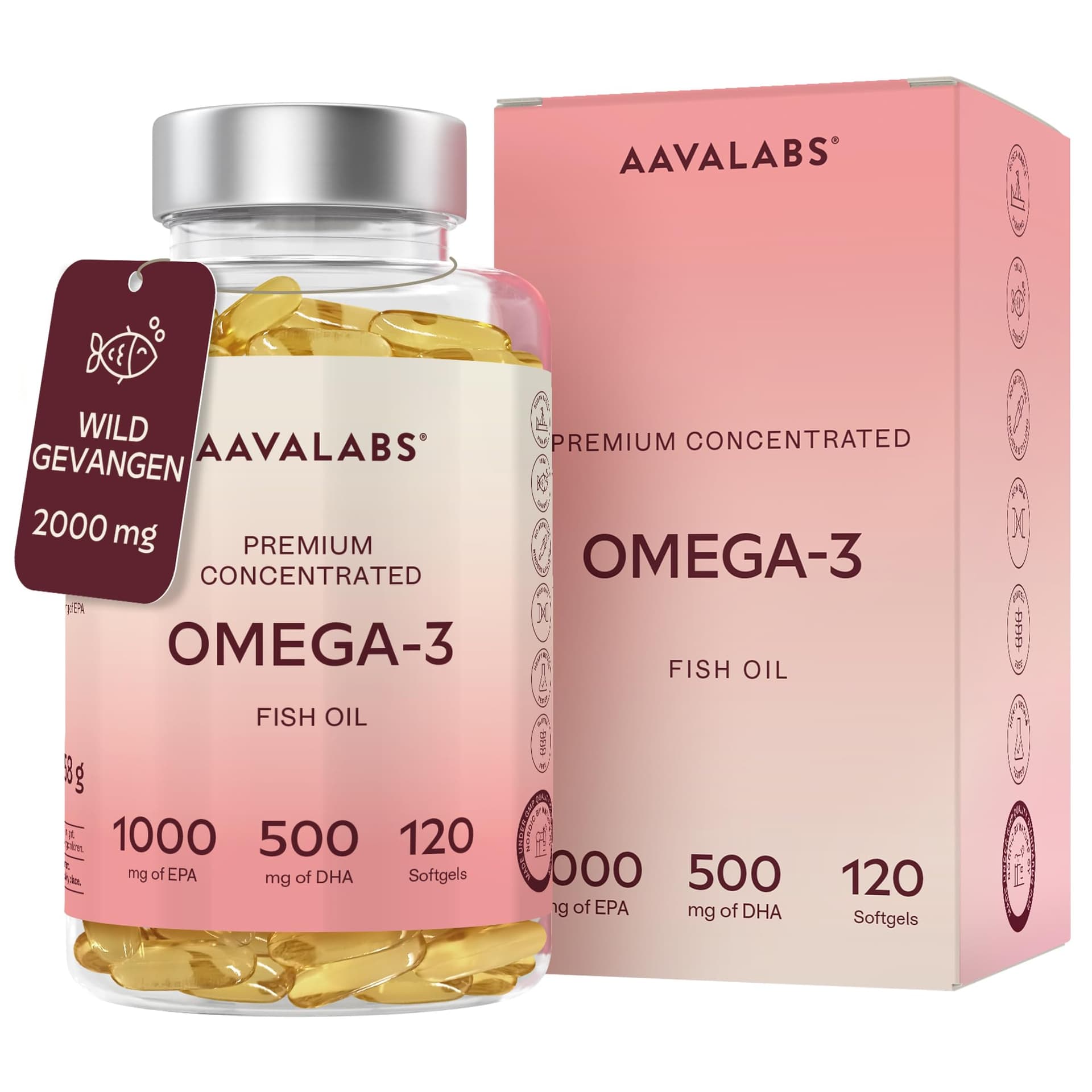 AAVALABS Omega 3 Visolie [2000mg