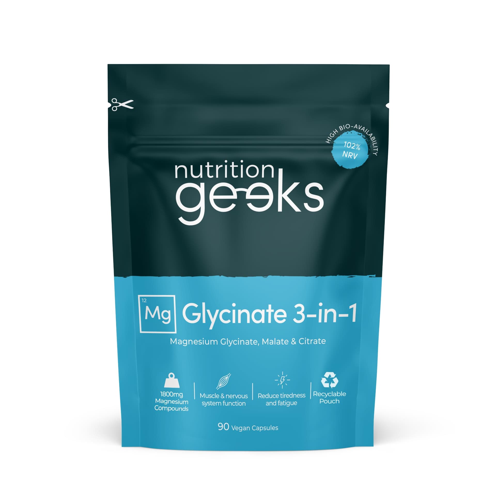 Nutrition Geeks Magnesium Glycinate 3-in-1 Complex