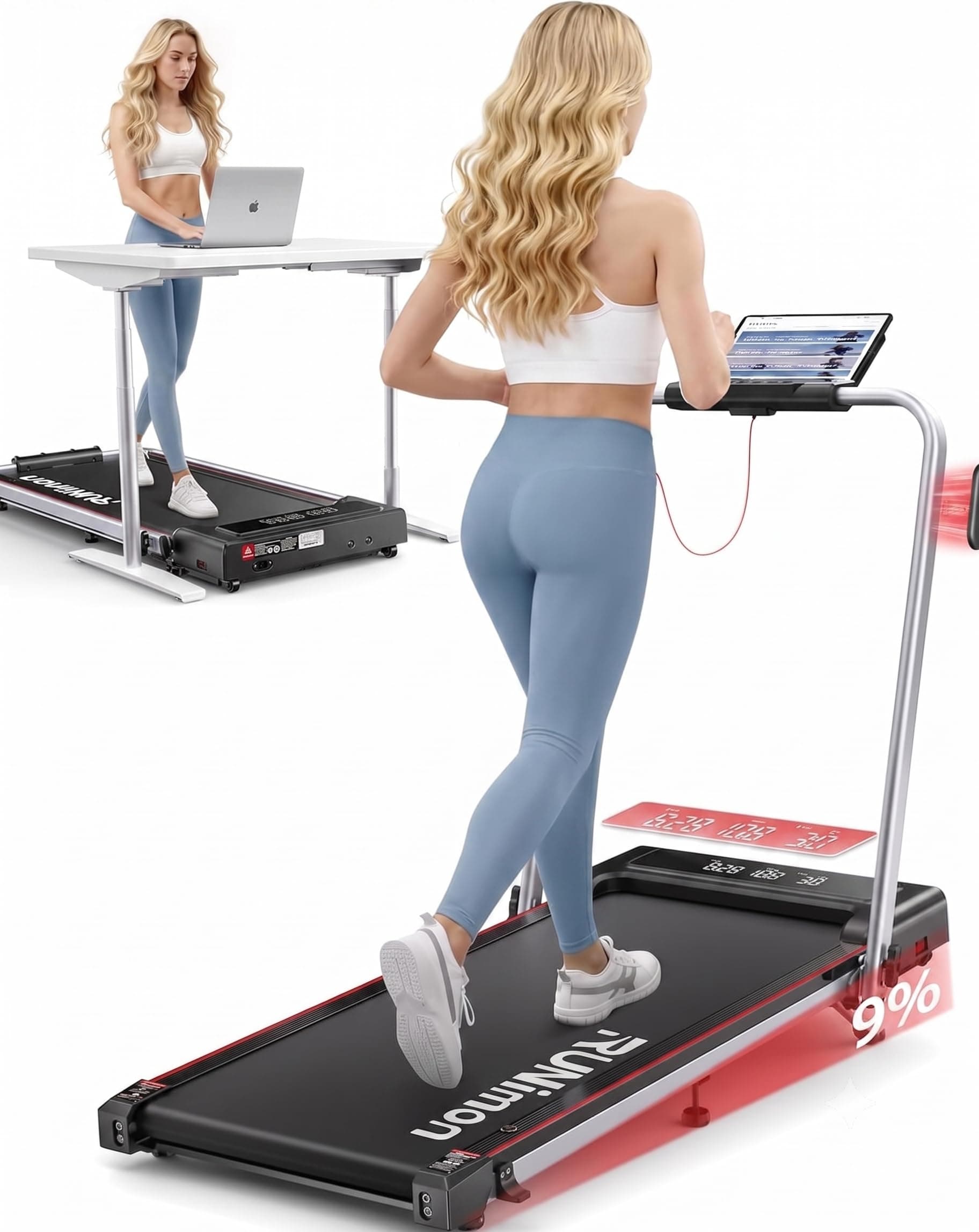 RUNIMON Tapis Roulant Elettrico Piehevole