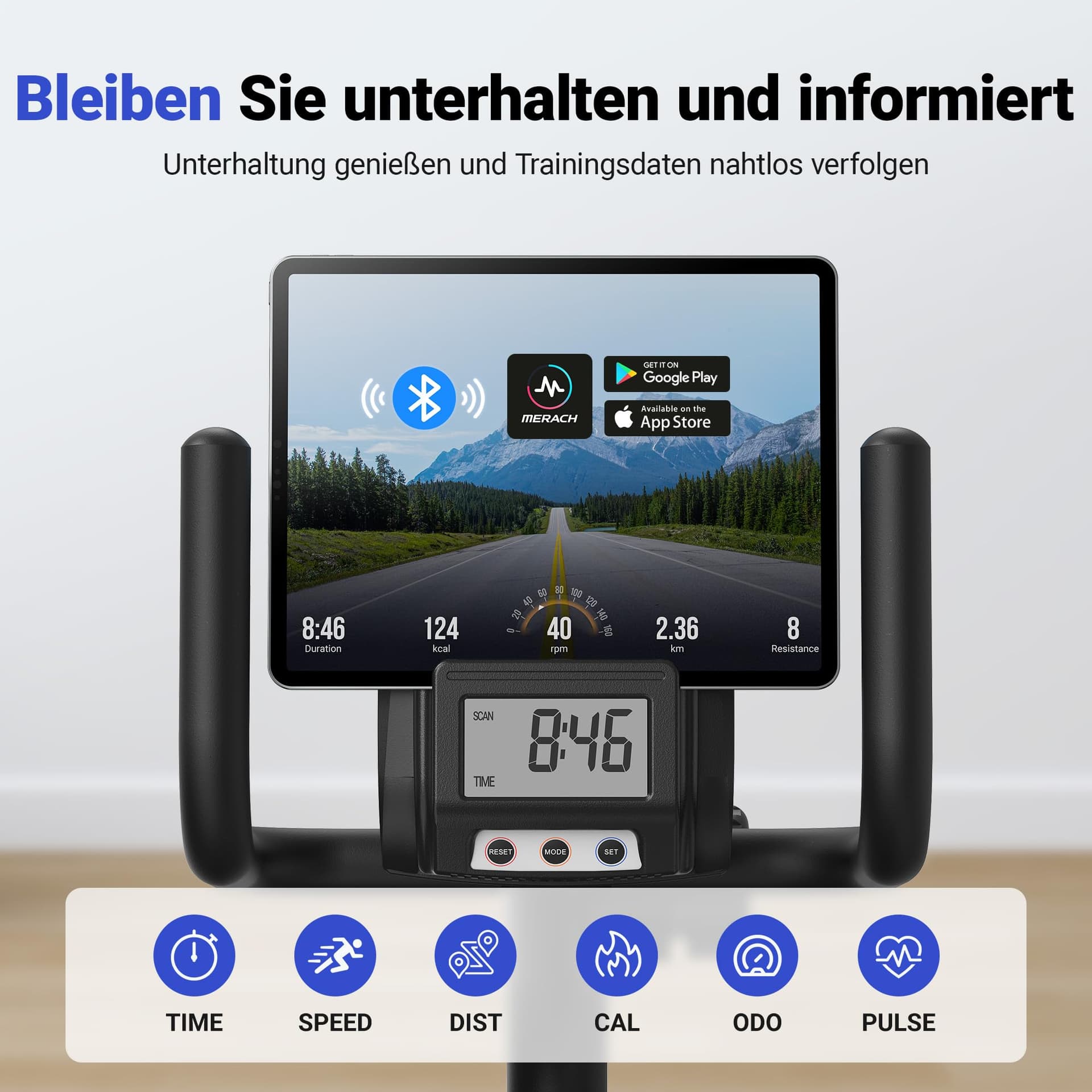 MERACH Liegeergometer für Zuhause mit 8 Verstellbaren – Bild 7