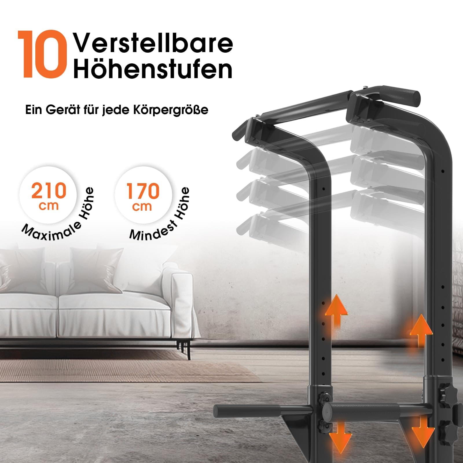 DH FitLife Power Tower Dip Station – Bild 2