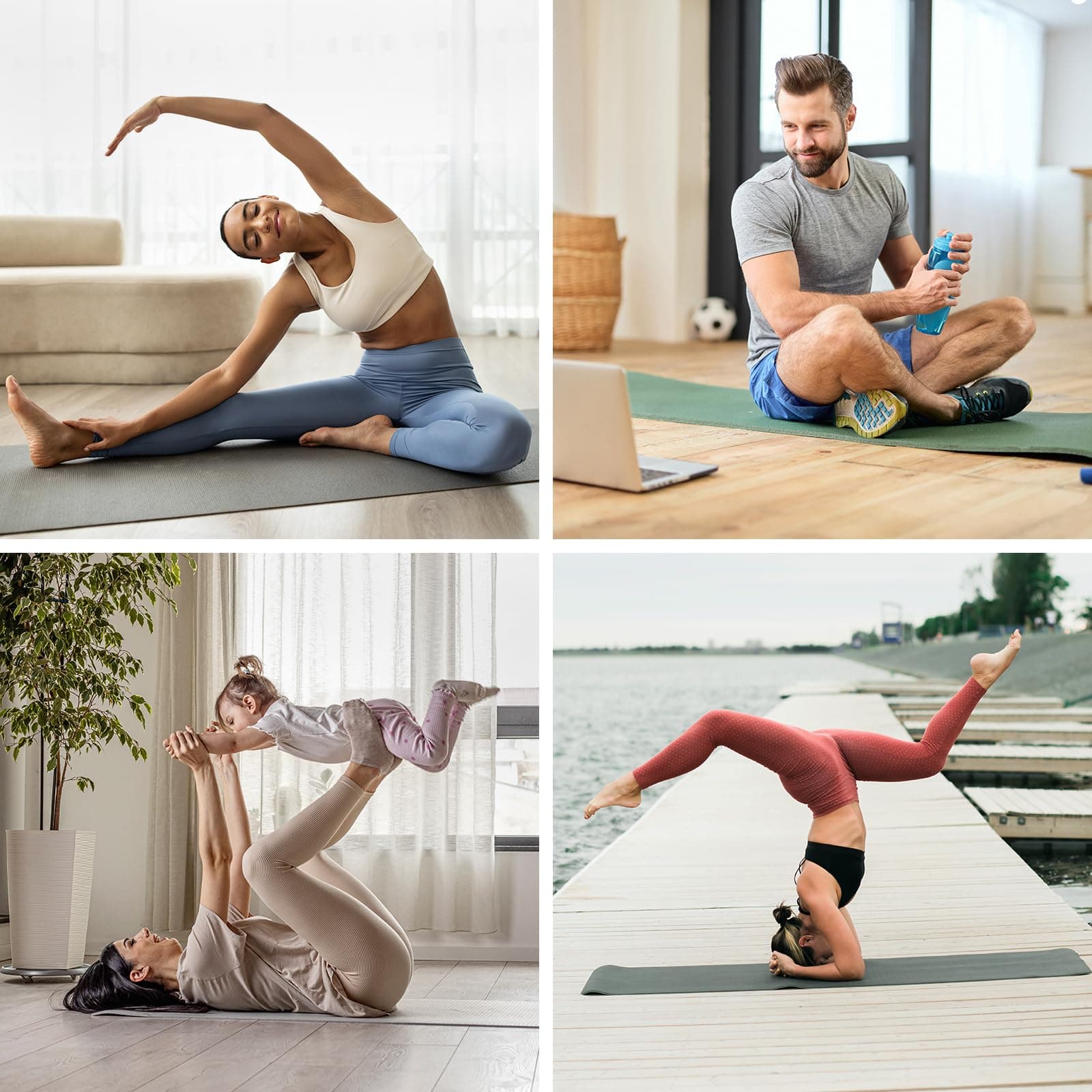 ALPIDEX Yogamatte rutschfest 190 x 61 x 0.6 cm – Bild 7
