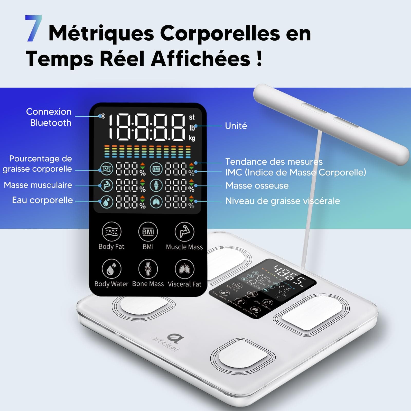 arboleaf Bilancia Intelligente con Analisi Corporea – Bild 2