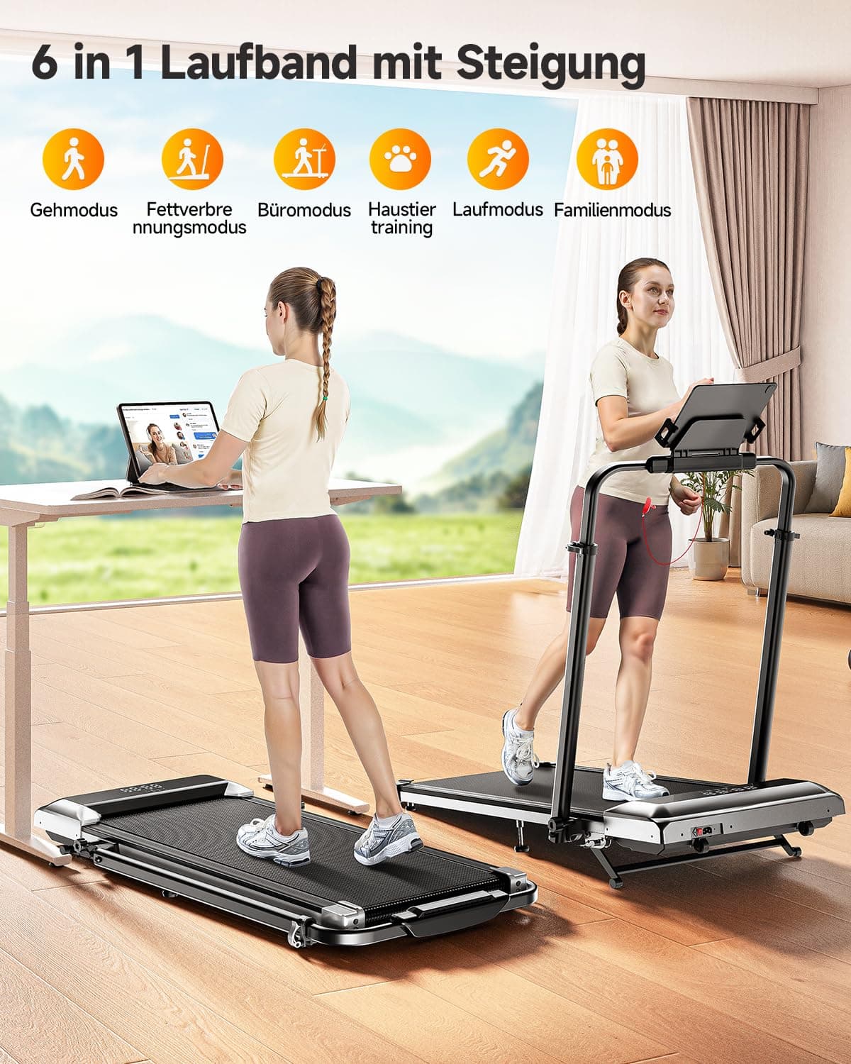 Toputure Laufband für Zuhause mit 12% Steigung – Bild 5