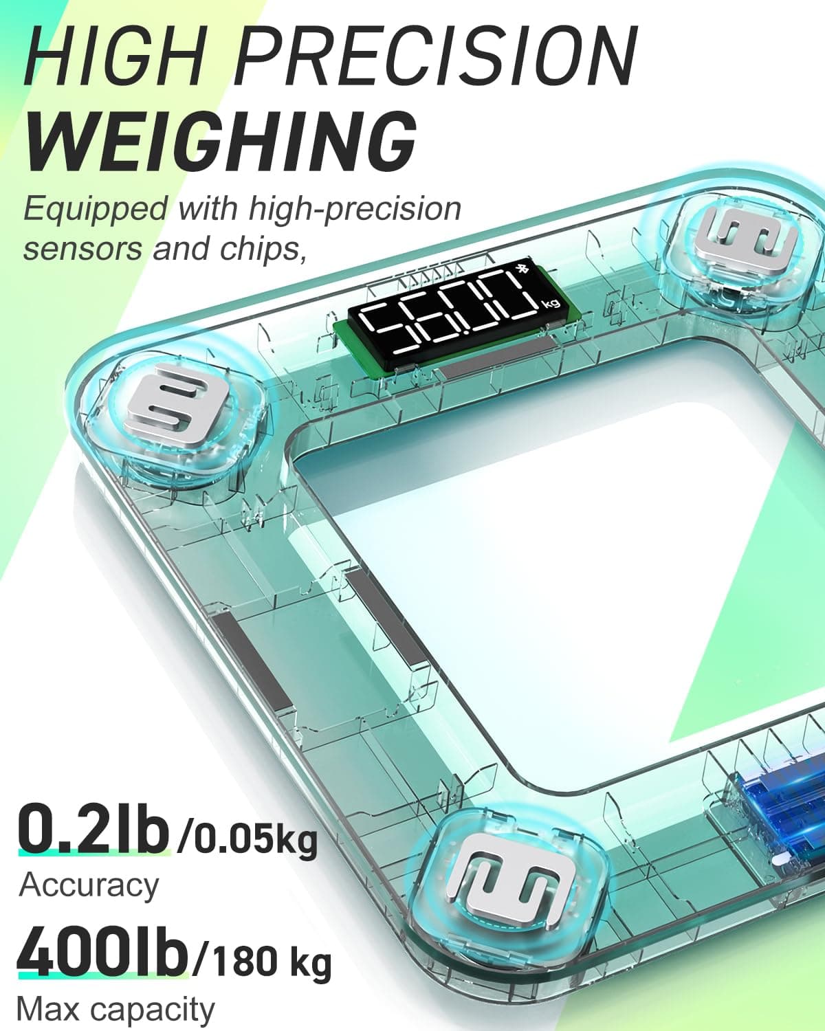 INSMART Bluetooth Body Fat Scales – Bild 4