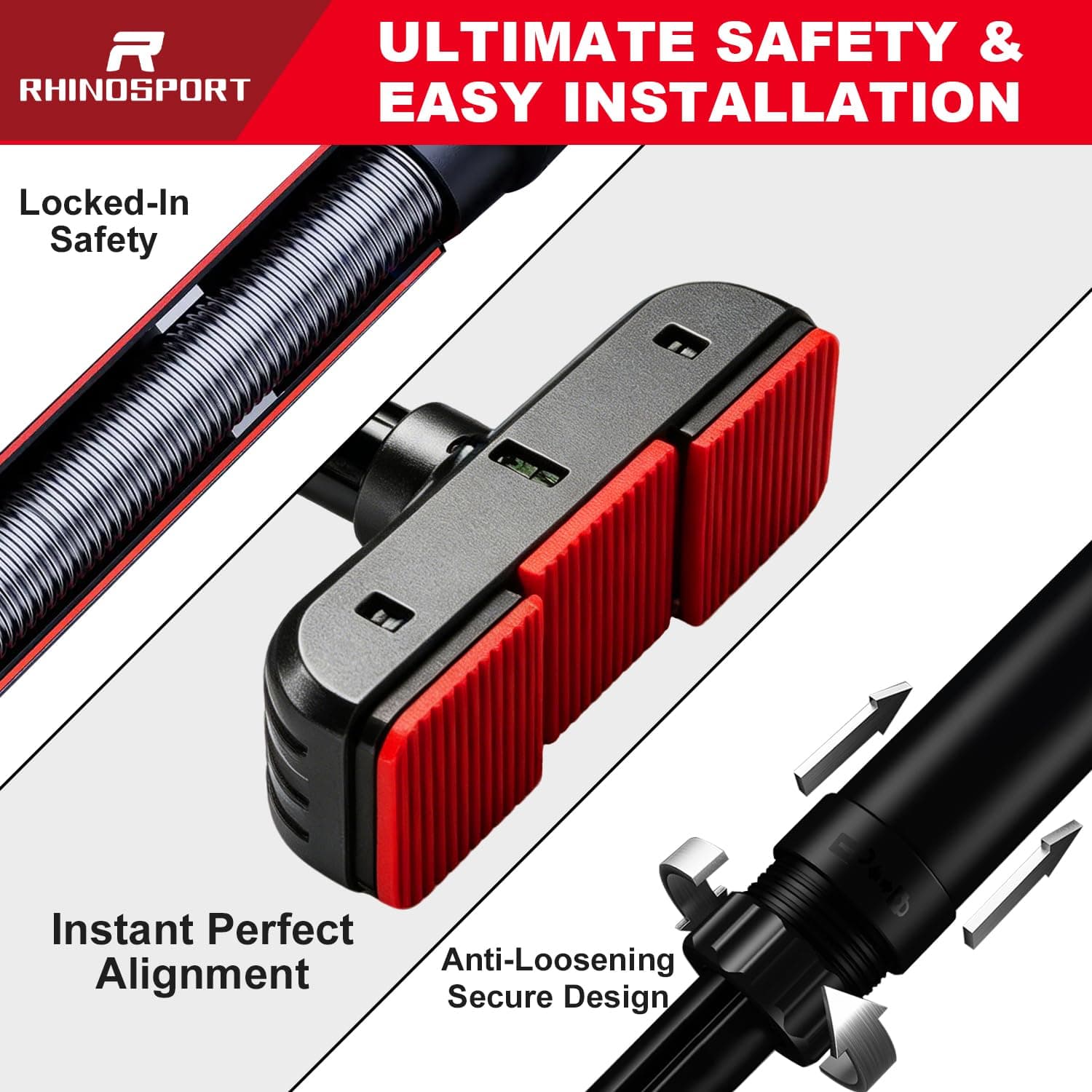 RHINOSPORT Door Pull Up Bar Doorway Strength Training Chin – Bild 5