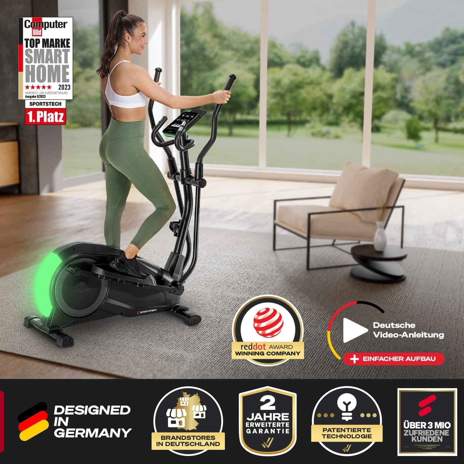 Sportstech Crosstrainer CX700 Fitnessgeräte für Zuhause mit 24kg – Bild 7