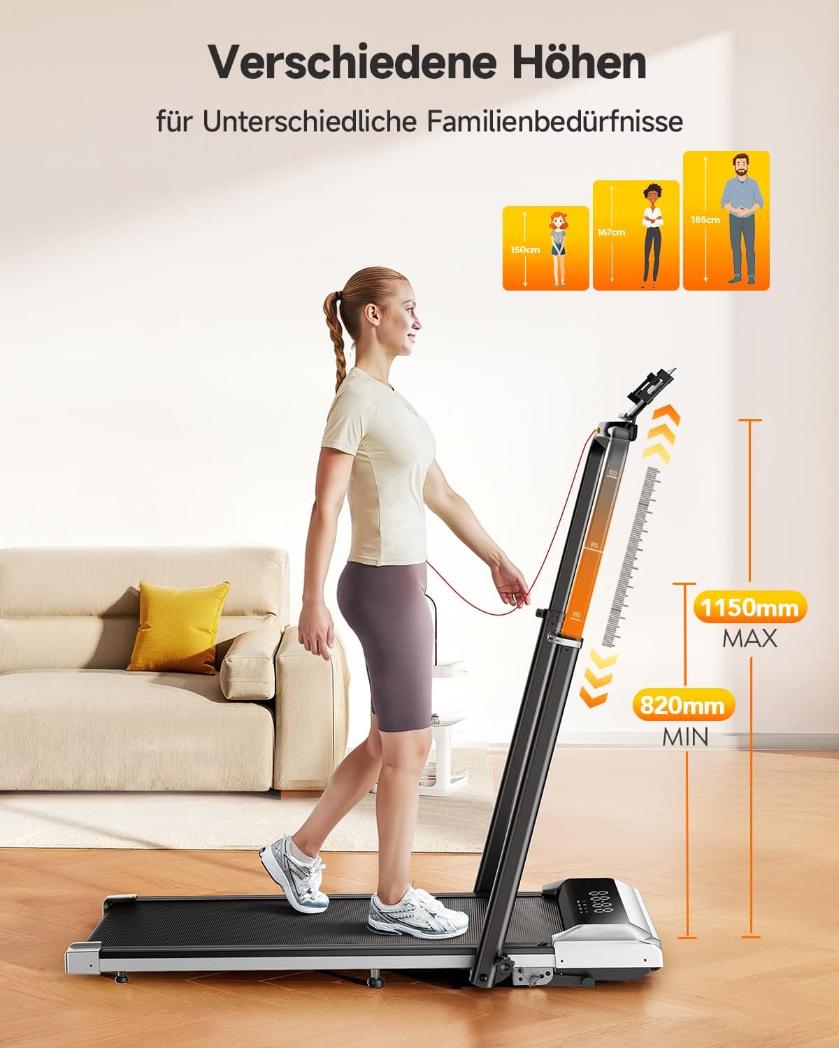 Toputure Laufband für Zuhause mit 12% Steigung – Bild 3