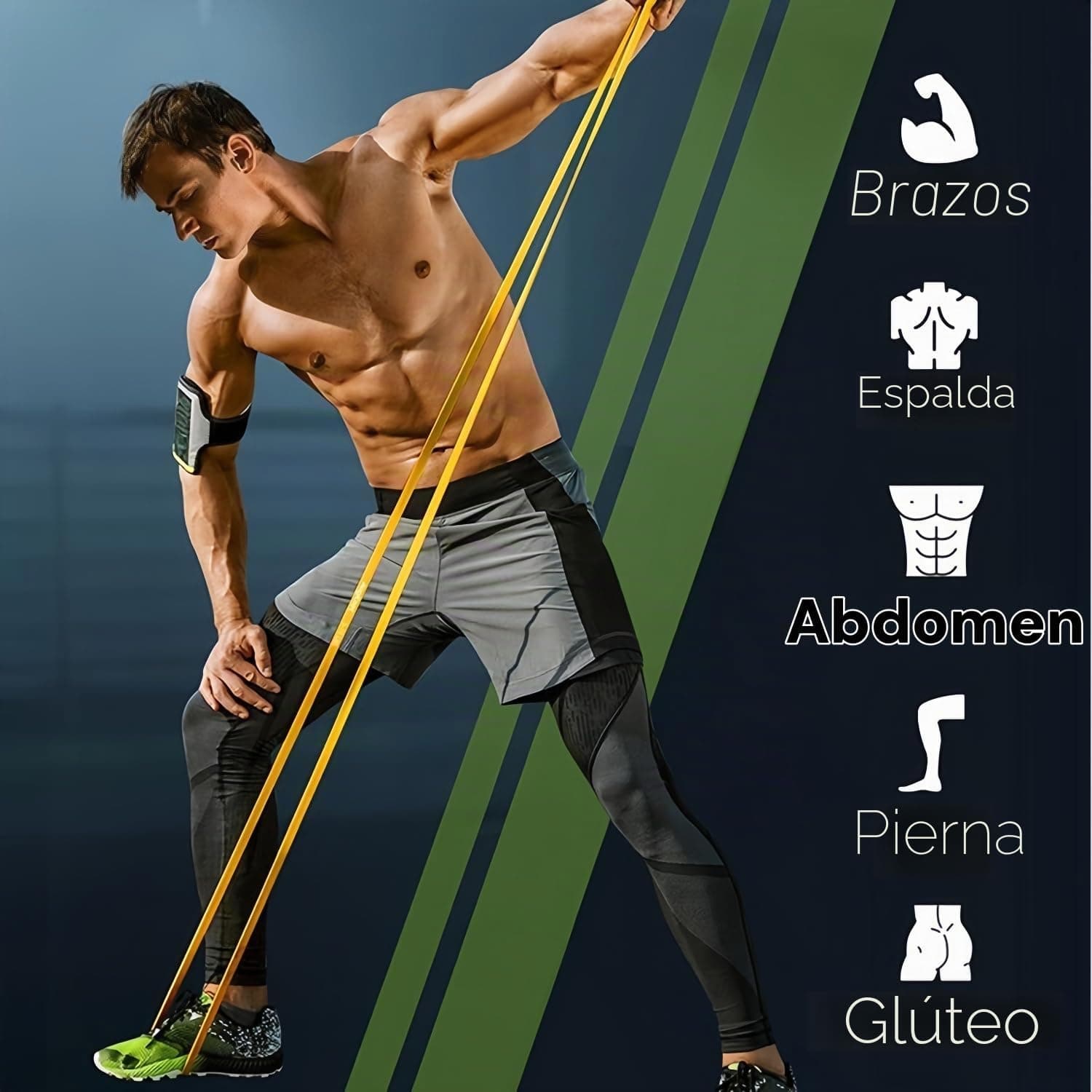 Kiuiom Cintas Elasticas Musculacion,Bandas de Resistencia Set con – Bild 5