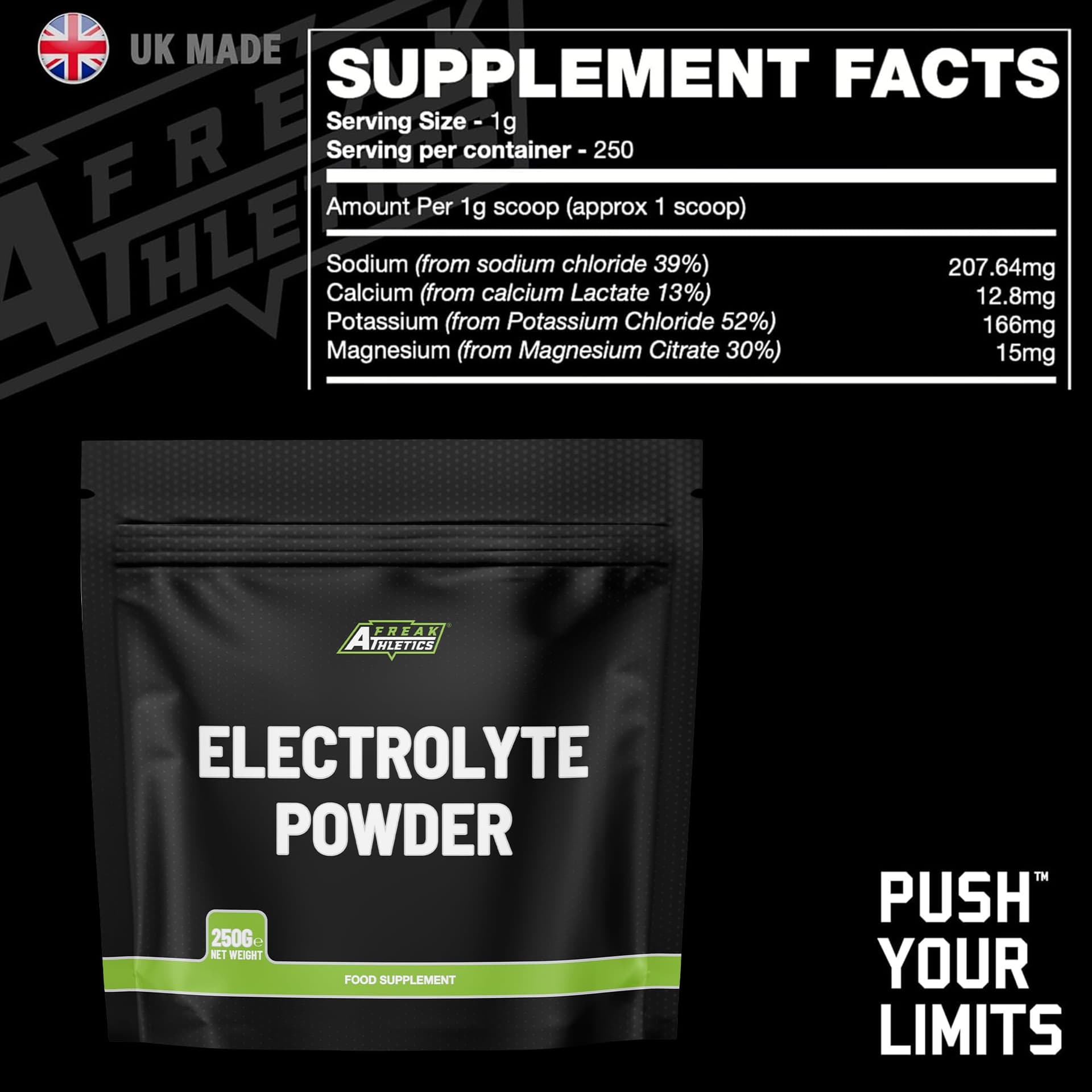 Freak Athletics Electrolytes Powder 250g – Bild 2