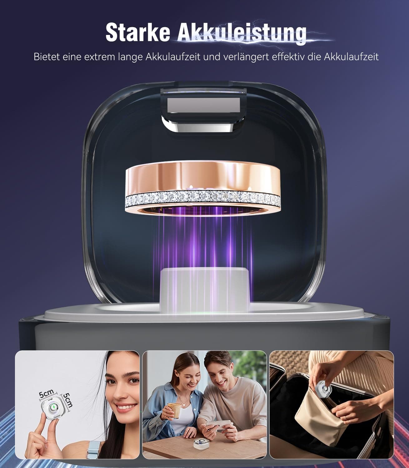 XSWCCJJ 10. Gen Diamant Smart Ring und Kabelloses – Bild 6