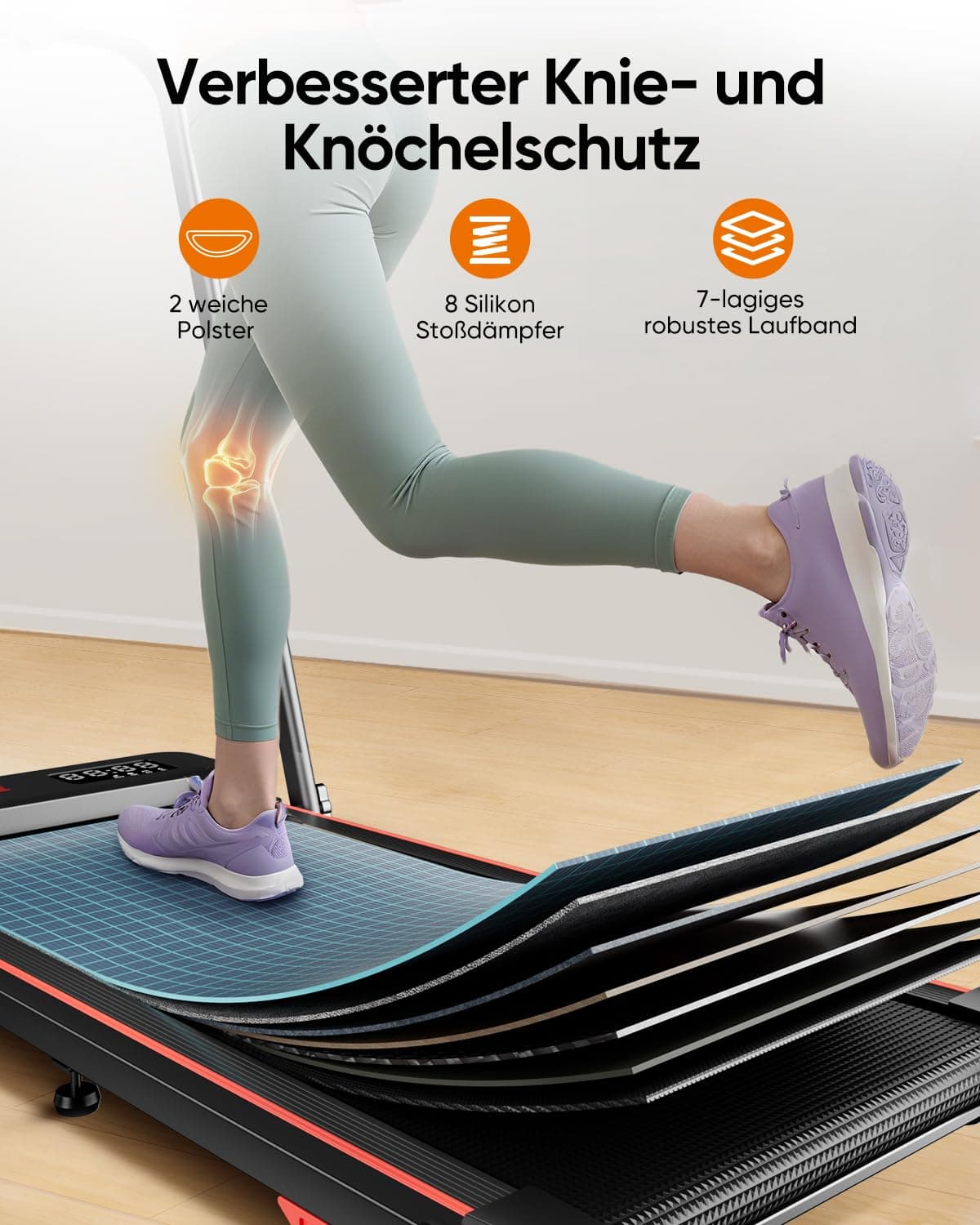 Acezoe 6 in 1 laufband für zuhause klappbar,Walking Pad mit – Bild 6
