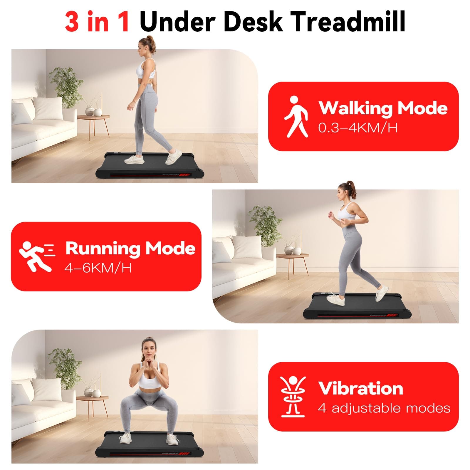 Sperax 3 in 1 Walking Vibration Pad für Laufband für – Bild 3