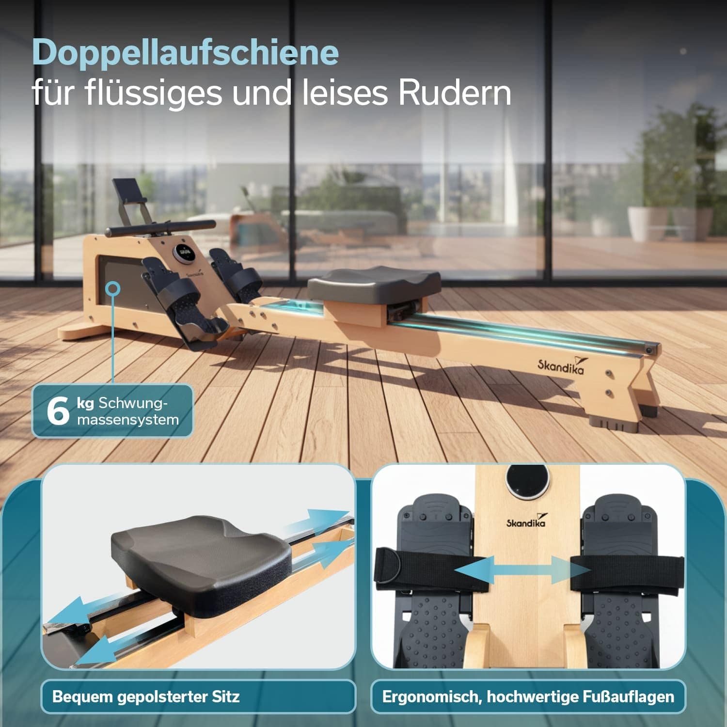 Skandika Rudergerät für Zuhause Torin P6-G – Bild 6