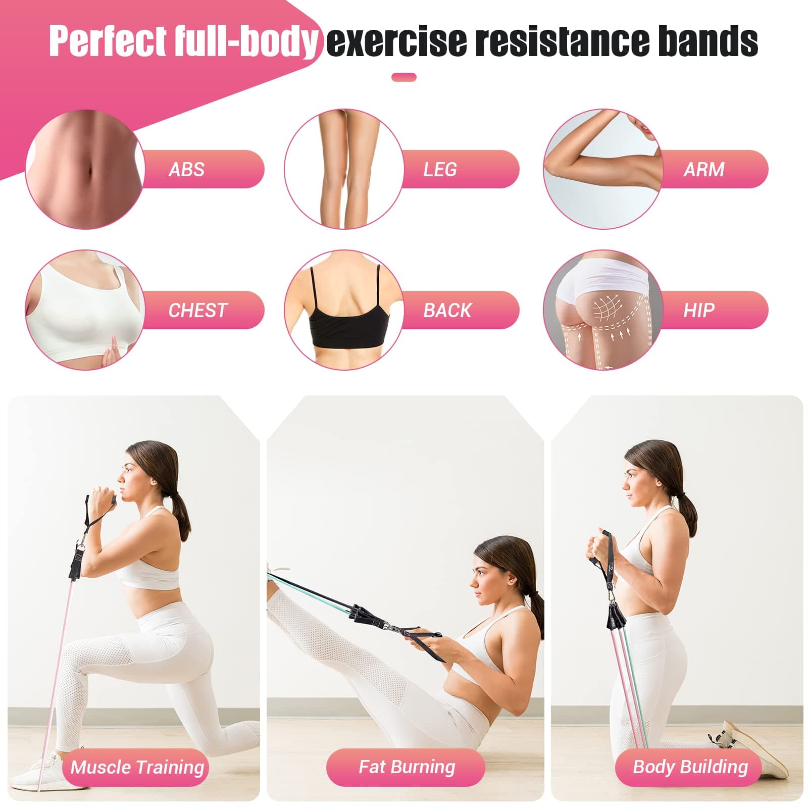 COFOF Resistance Bands with Handles for Women – Bild 5