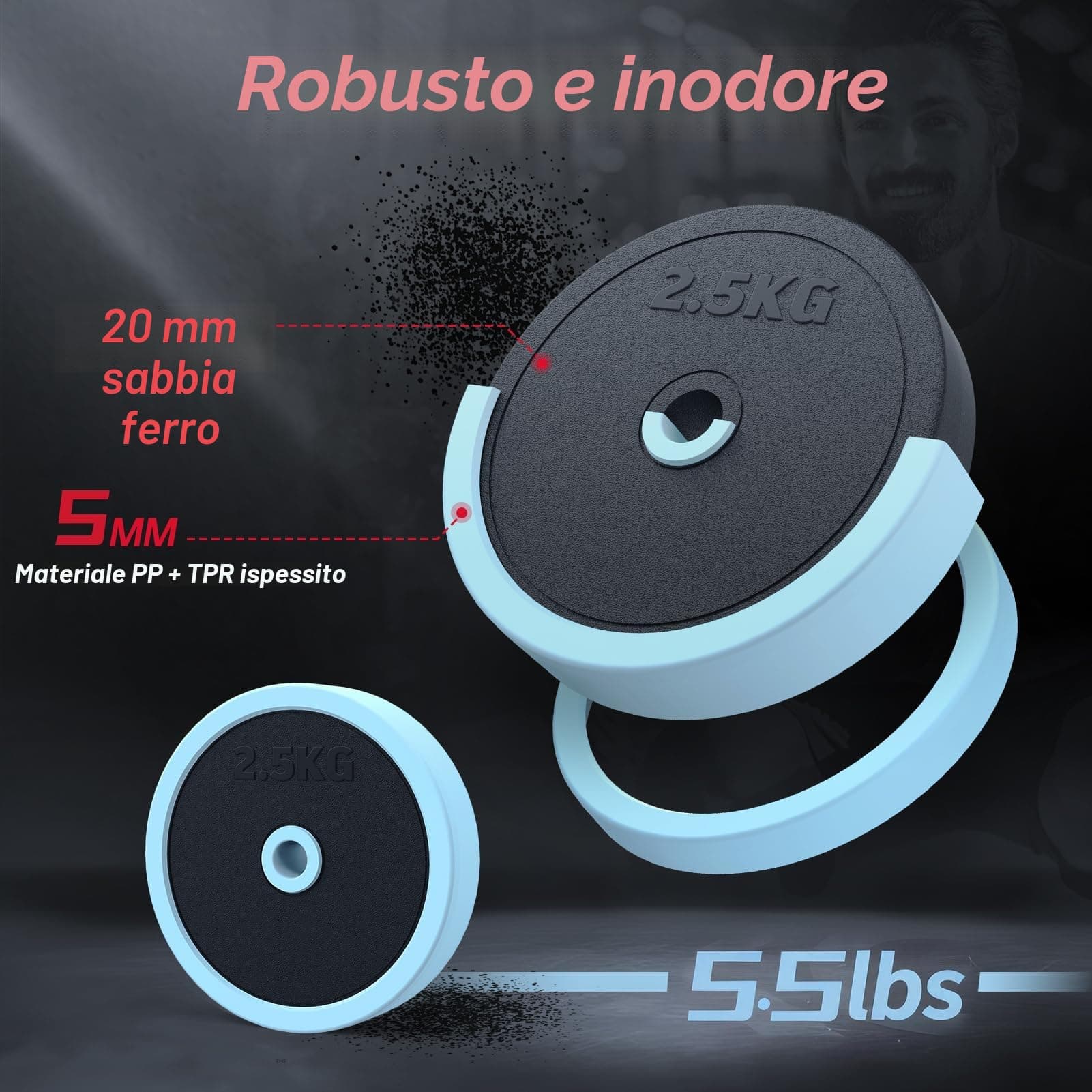 PASYOU Haltère Réglable 20 kg – Bild 5