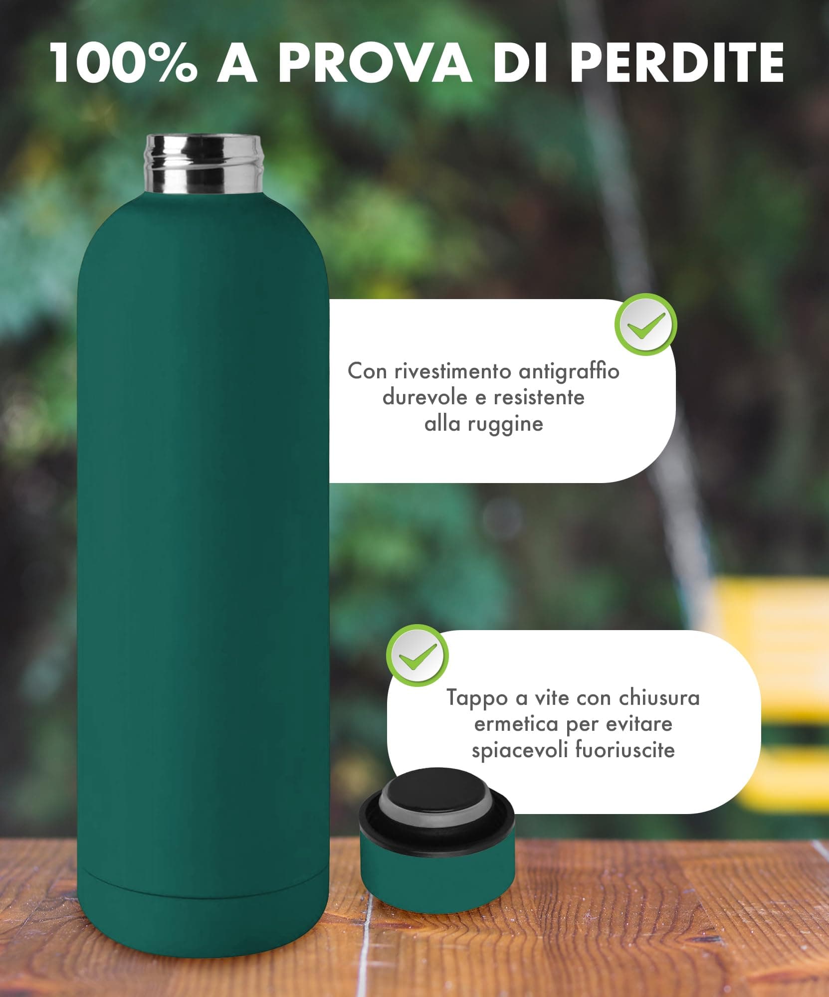 IlGruppone Borraccia Termica Grande 1 Litro Bottiglia Acciaio Inox Inossidabile Doppio Strato 1000 Ml – Bild 3
