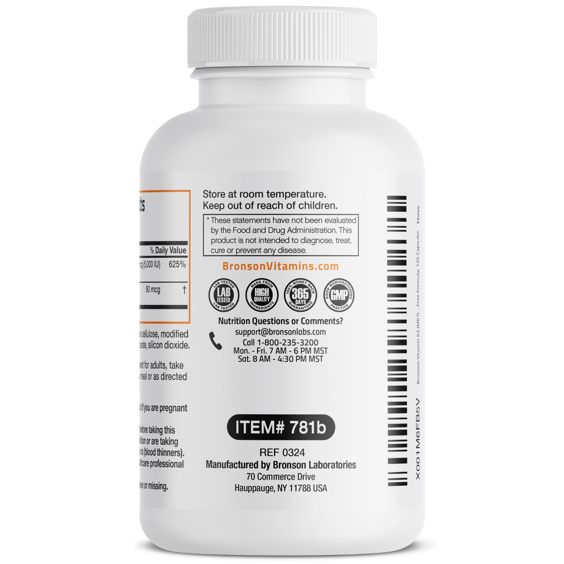 Bronson Vitamin K2 (MK7) with D3 Supplement Non-GMO Formula – Bild 7