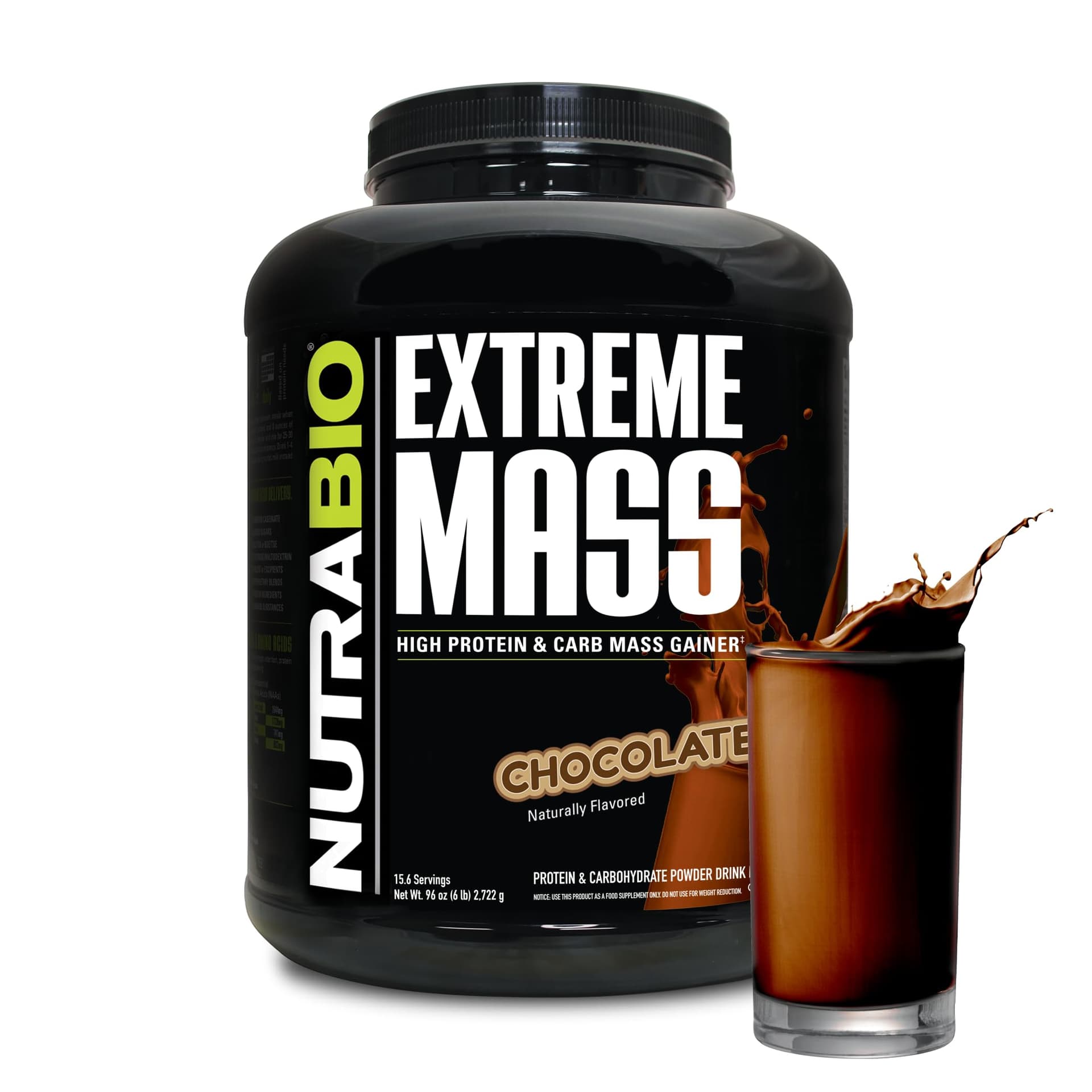 NutraBio Extreme Mass Gainer Protein Powder, 53G