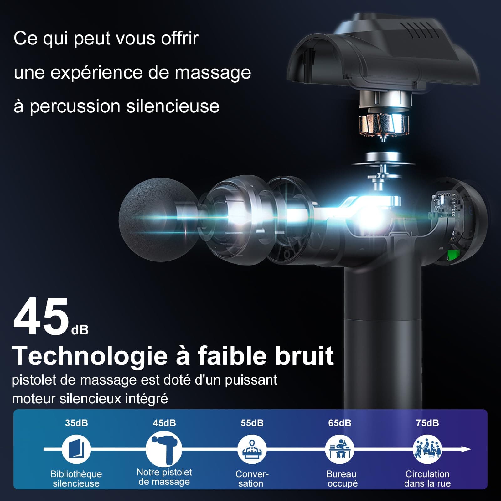 Timiyou Pistola Massaggio Muscolare Professionale con 99 Velocità – Bild 4