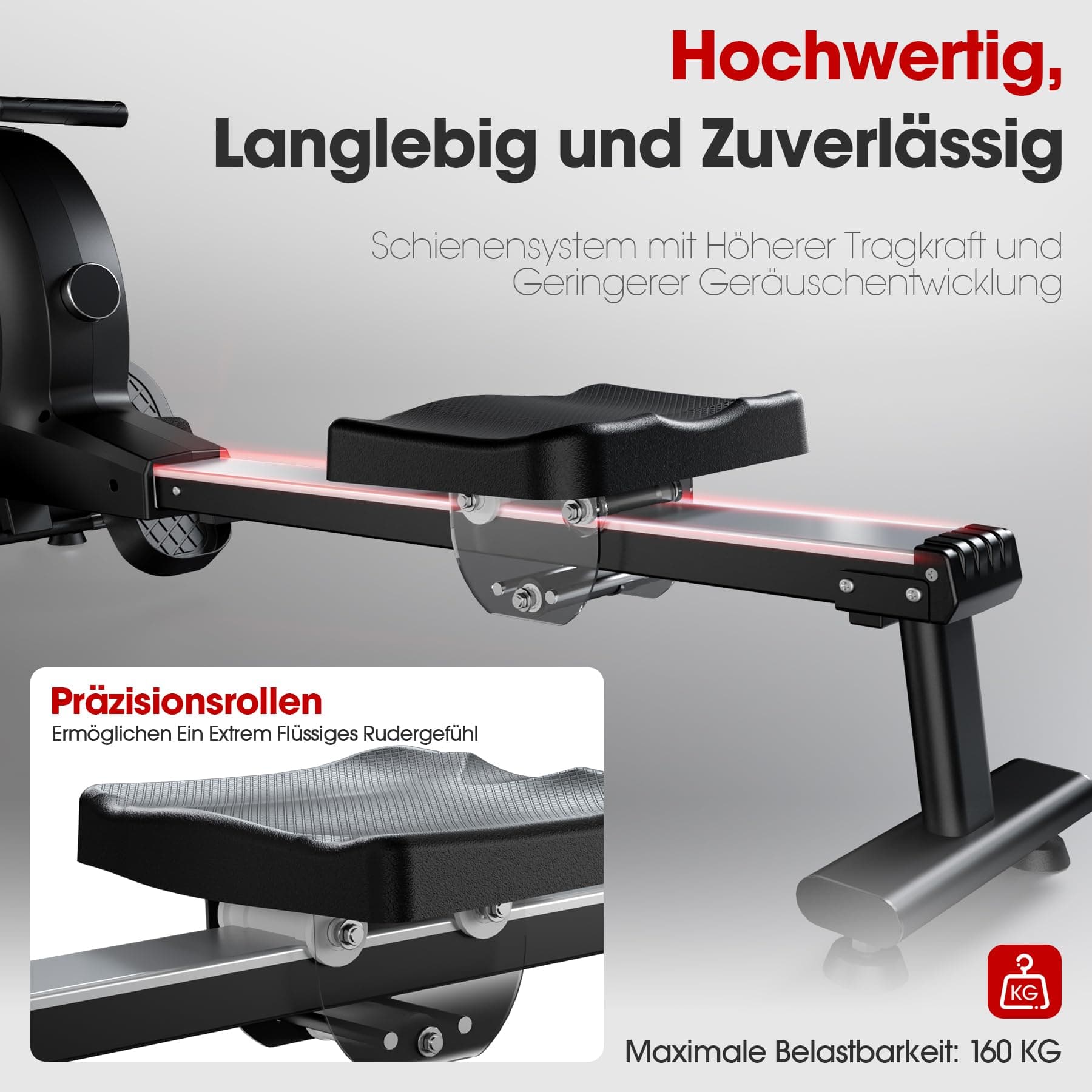 Wenoker Rudergerät mit Magnet-Fitnesstrainer – Bild 5