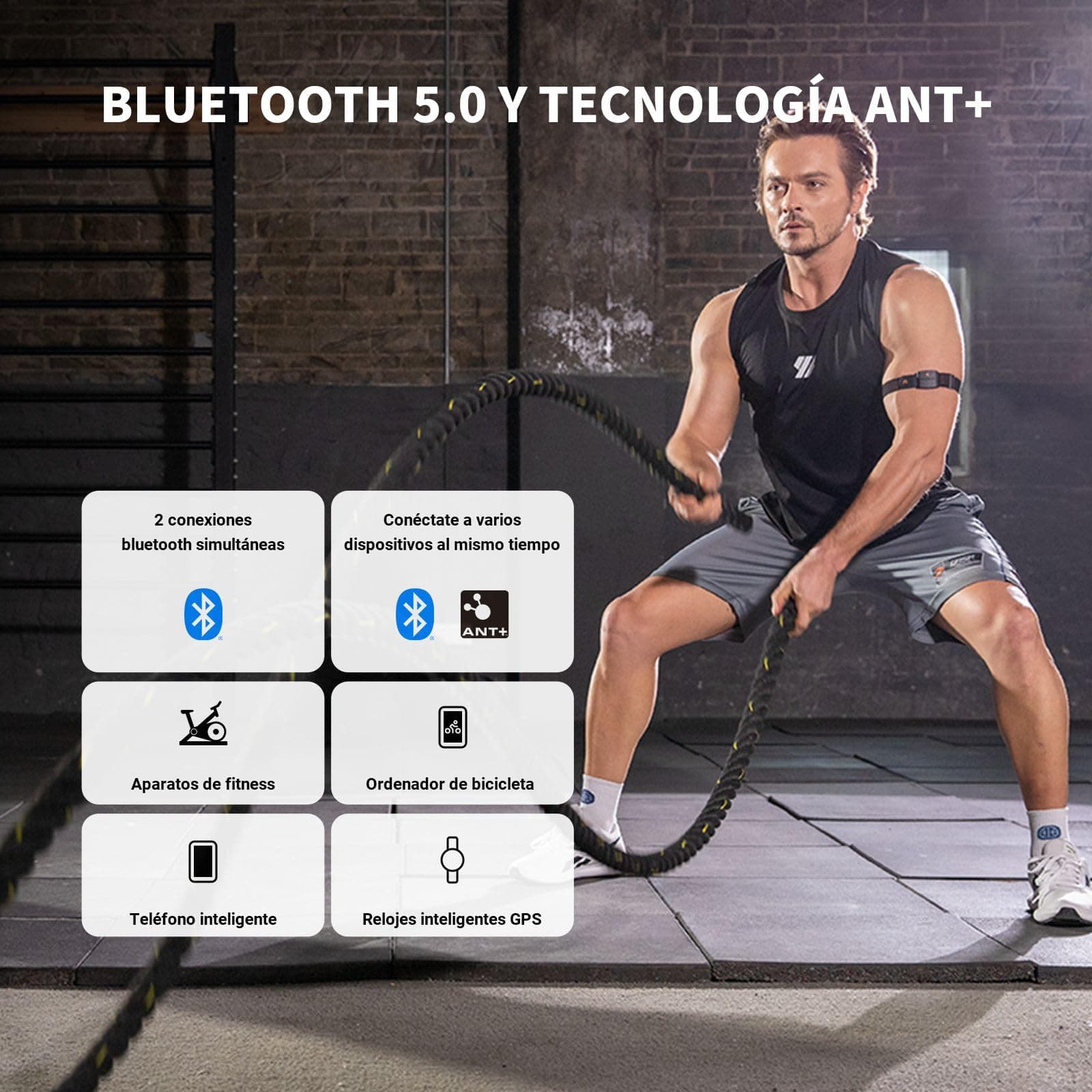 CooSpo HW9 Cardiofréquencemètre Bracelet Bluetooth 5.0 Ant+ – Bild 3