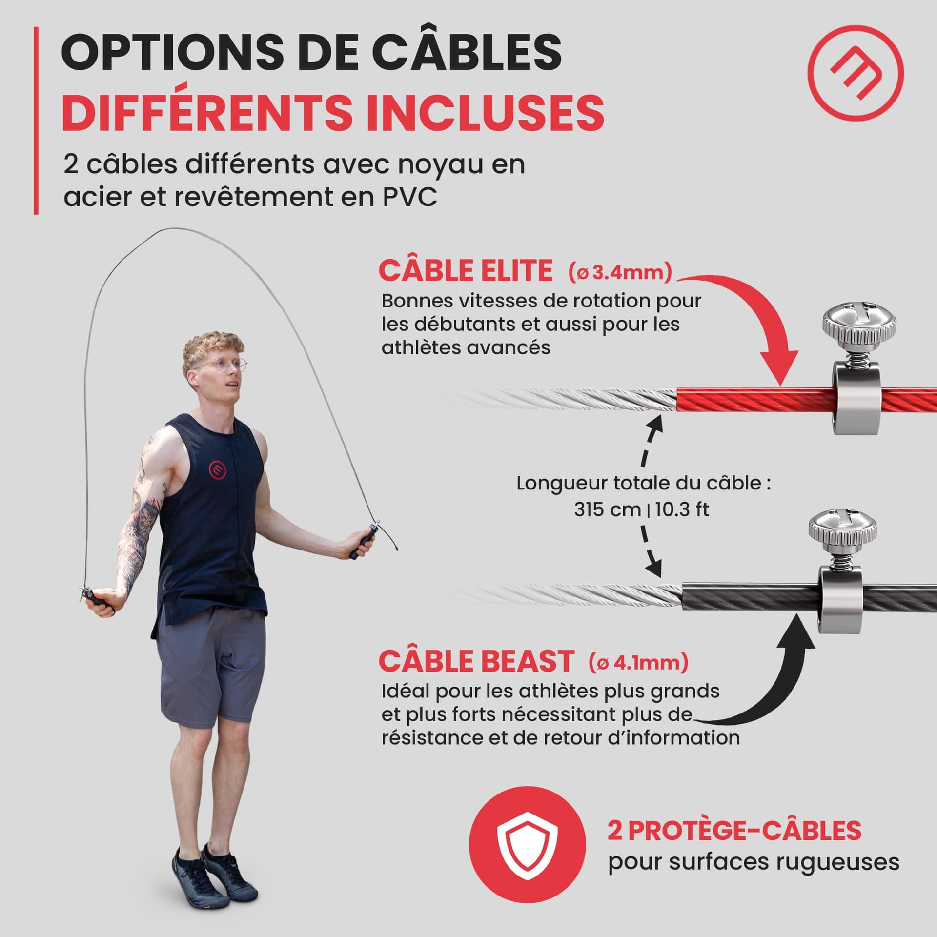 BeMaxx Springseil Speed Rope mit Trainings-eBook + Ersatzkabel: 2 – Bild 6