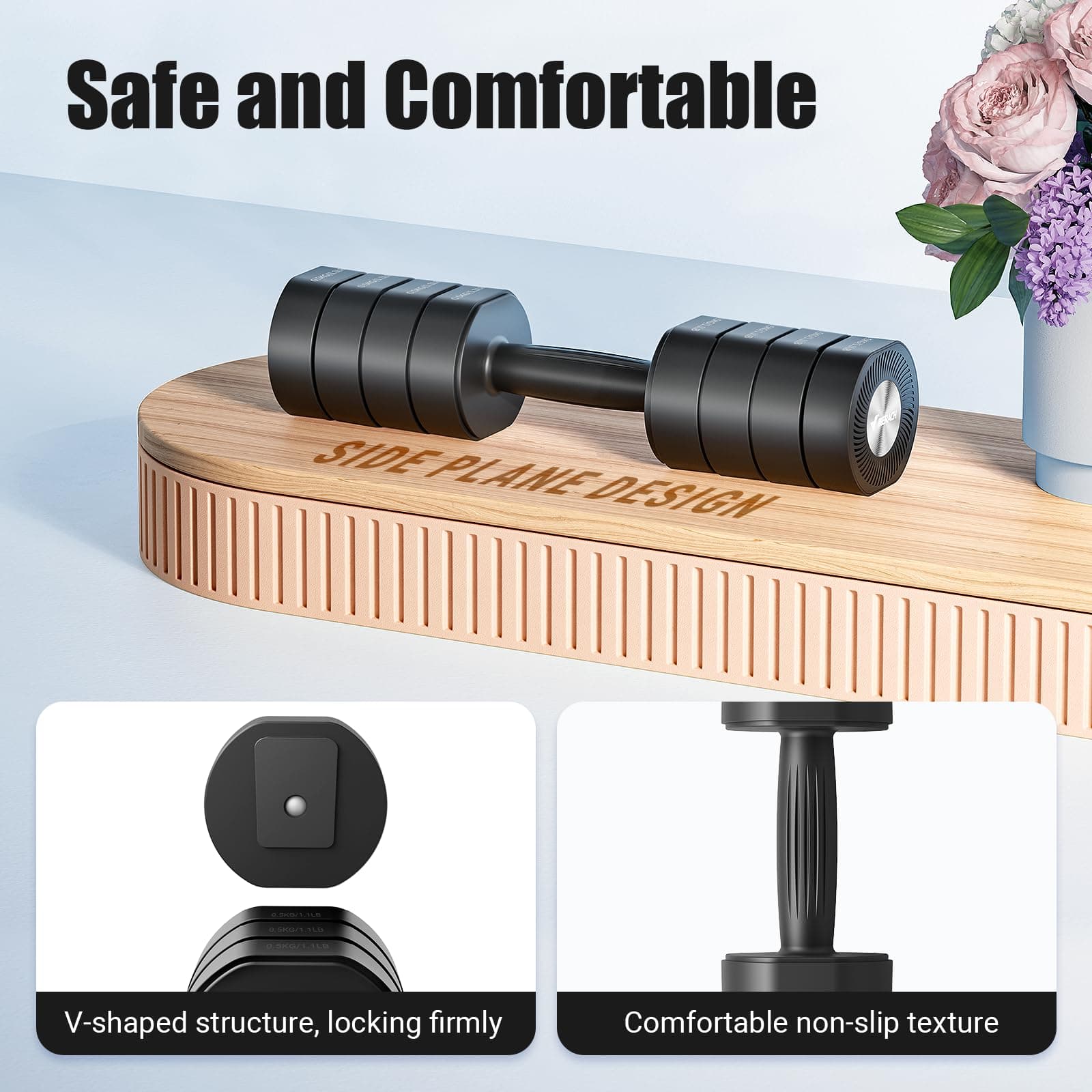 MERACH Adjustable Dumbbell Set of 2 – Bild 7