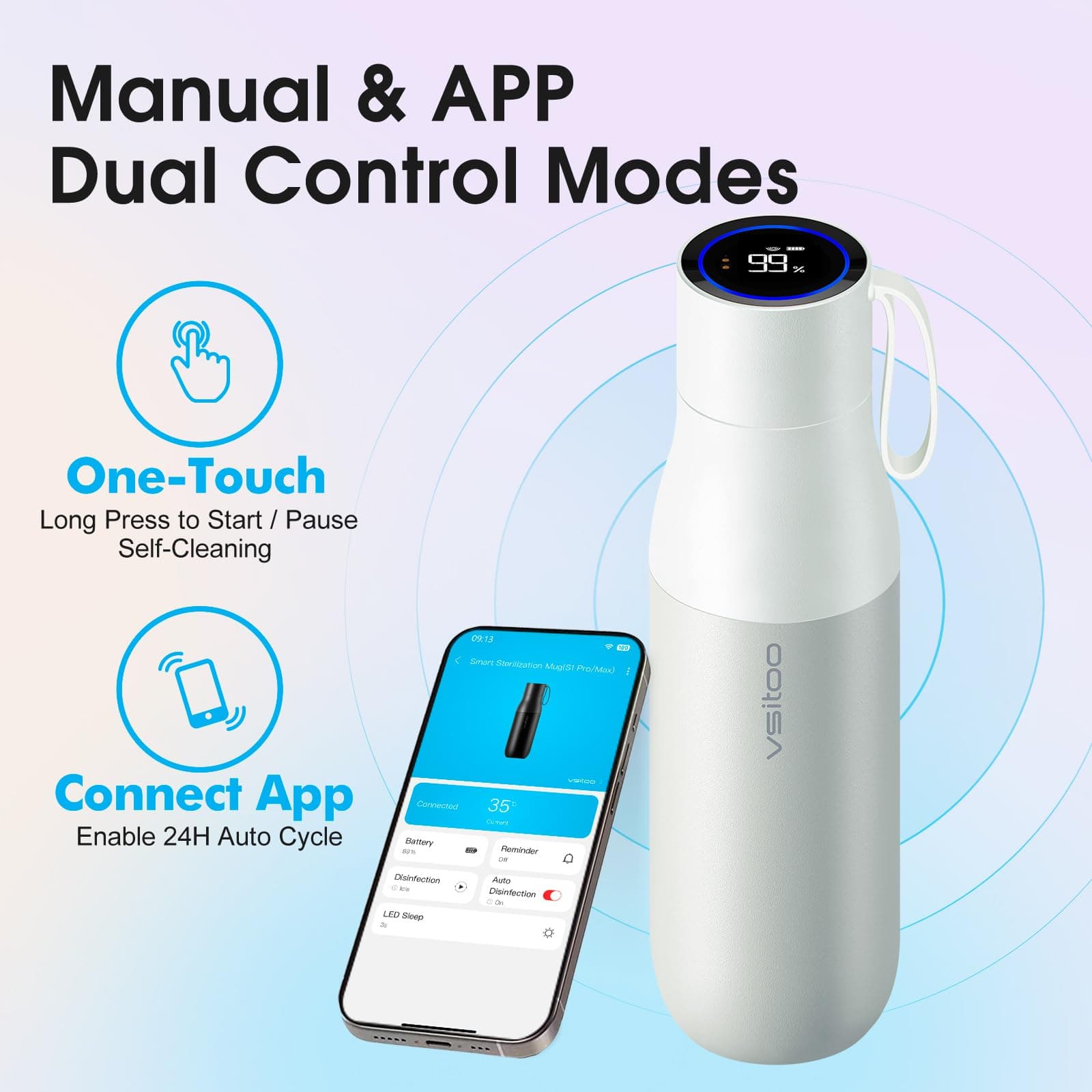 VSITOO Mini-Smart-Wasserflasche – Bild 4