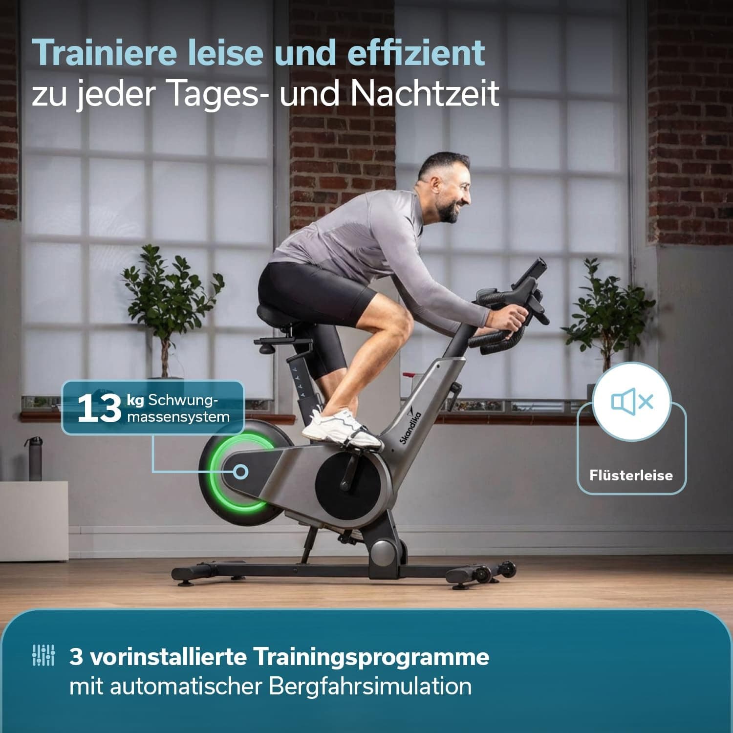 Skandika Spinning Bike Indoor Kliva 500-S – Bild 8