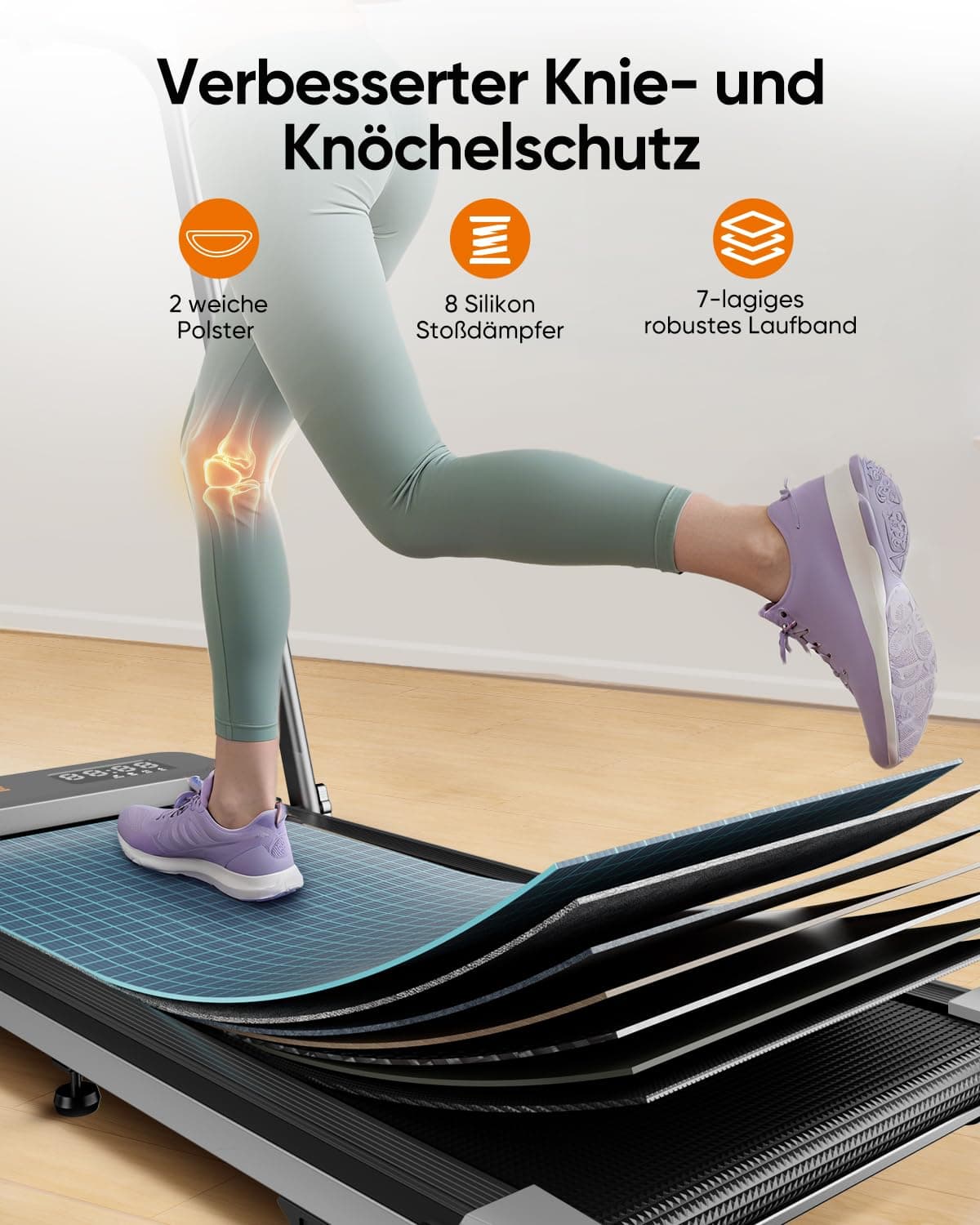 Acezoe 6 in 1 laufband für zuhause klappbar,Walking Pad mit – Bild 6