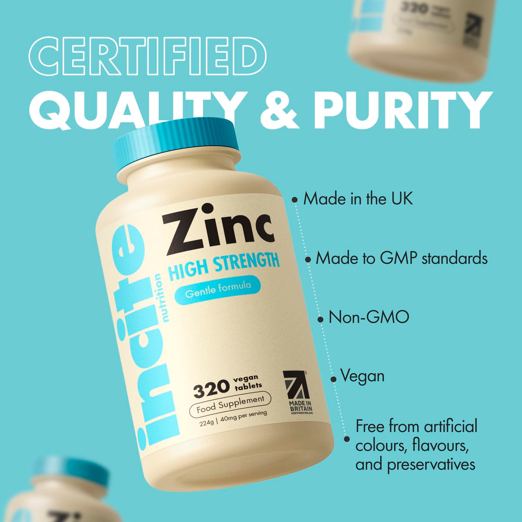 Incite Nutrition Zinc 40mg – Bild 5