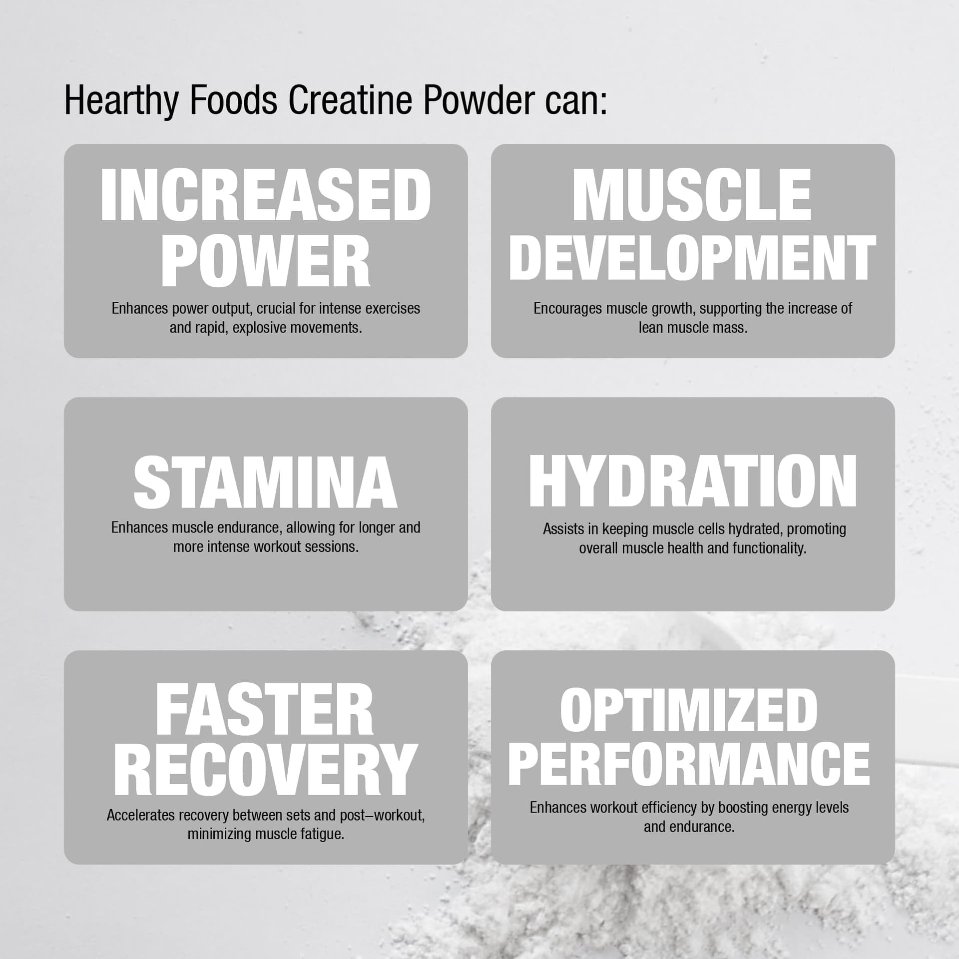 HEARTHY FOODS Creatine Monohydrate Micronized Powder 500G – Bild 5