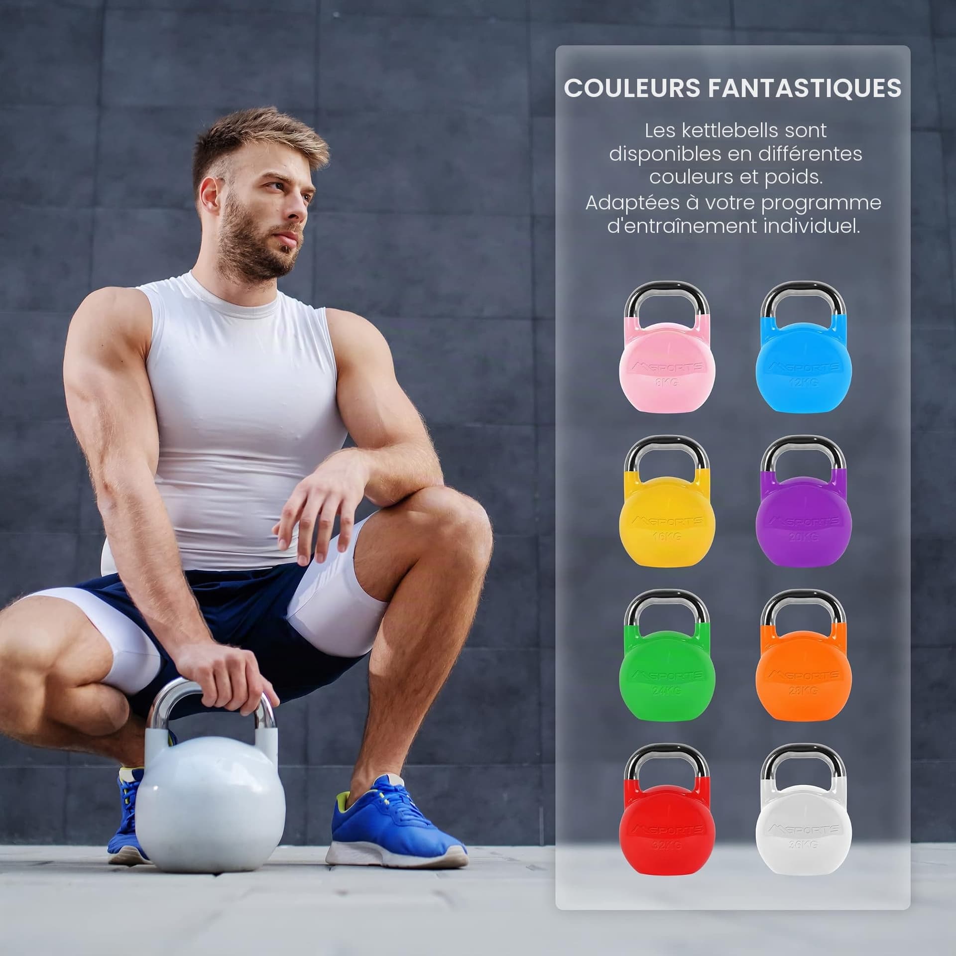 MSPORTS Kettlebell Competition 8 kg – Bild 7